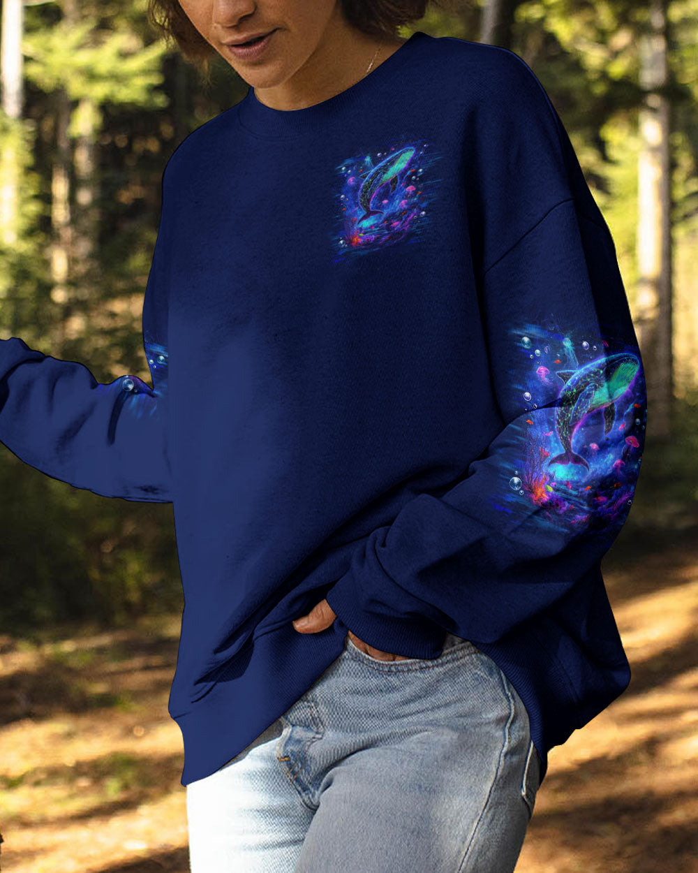 BLISSCORNERS SALTWATER HEALS EVERYTHING WHALE ALL OVER PRINT