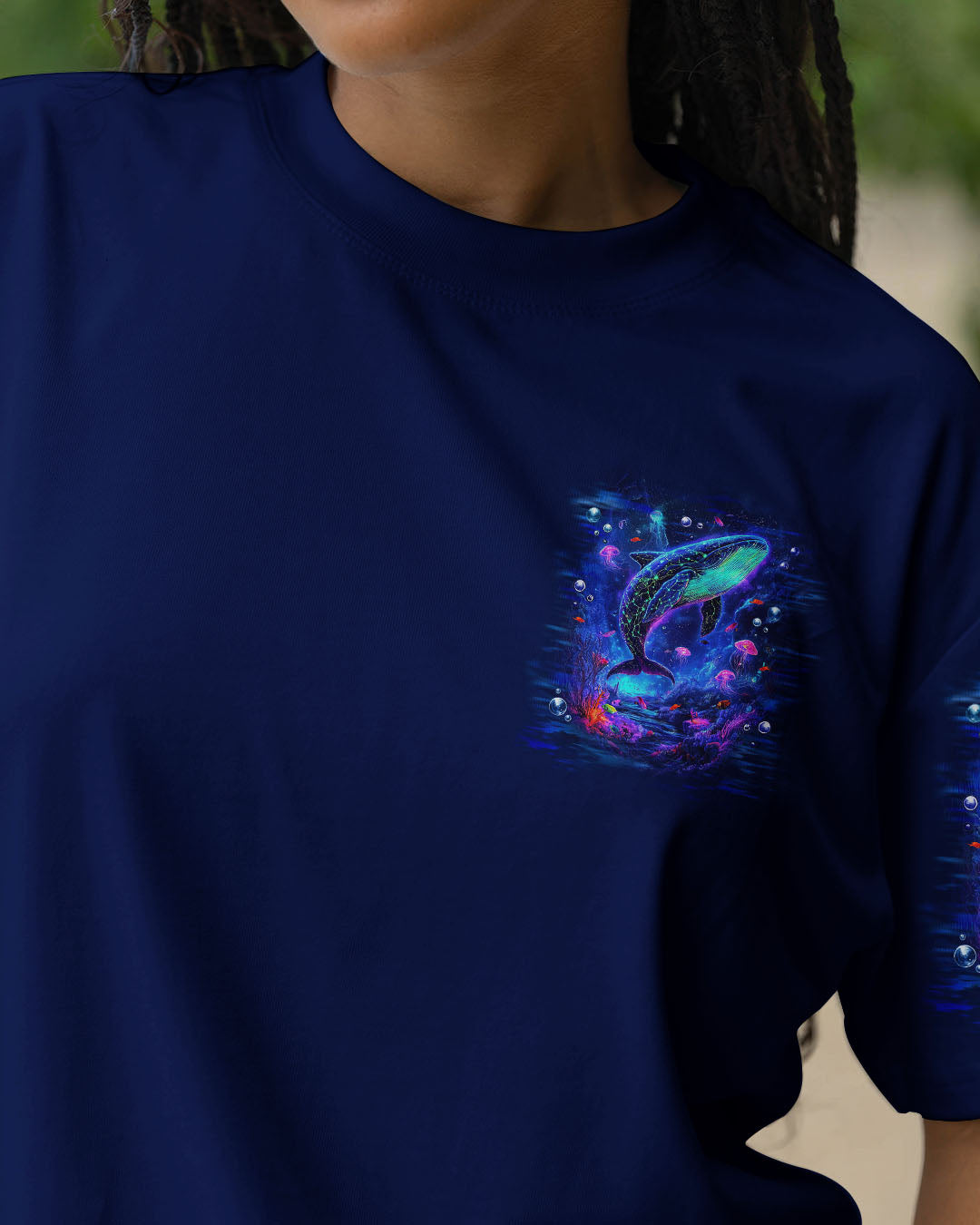 BLISSCORNERS SALTWATER HEALS EVERYTHING WHALE ALL OVER PRINT