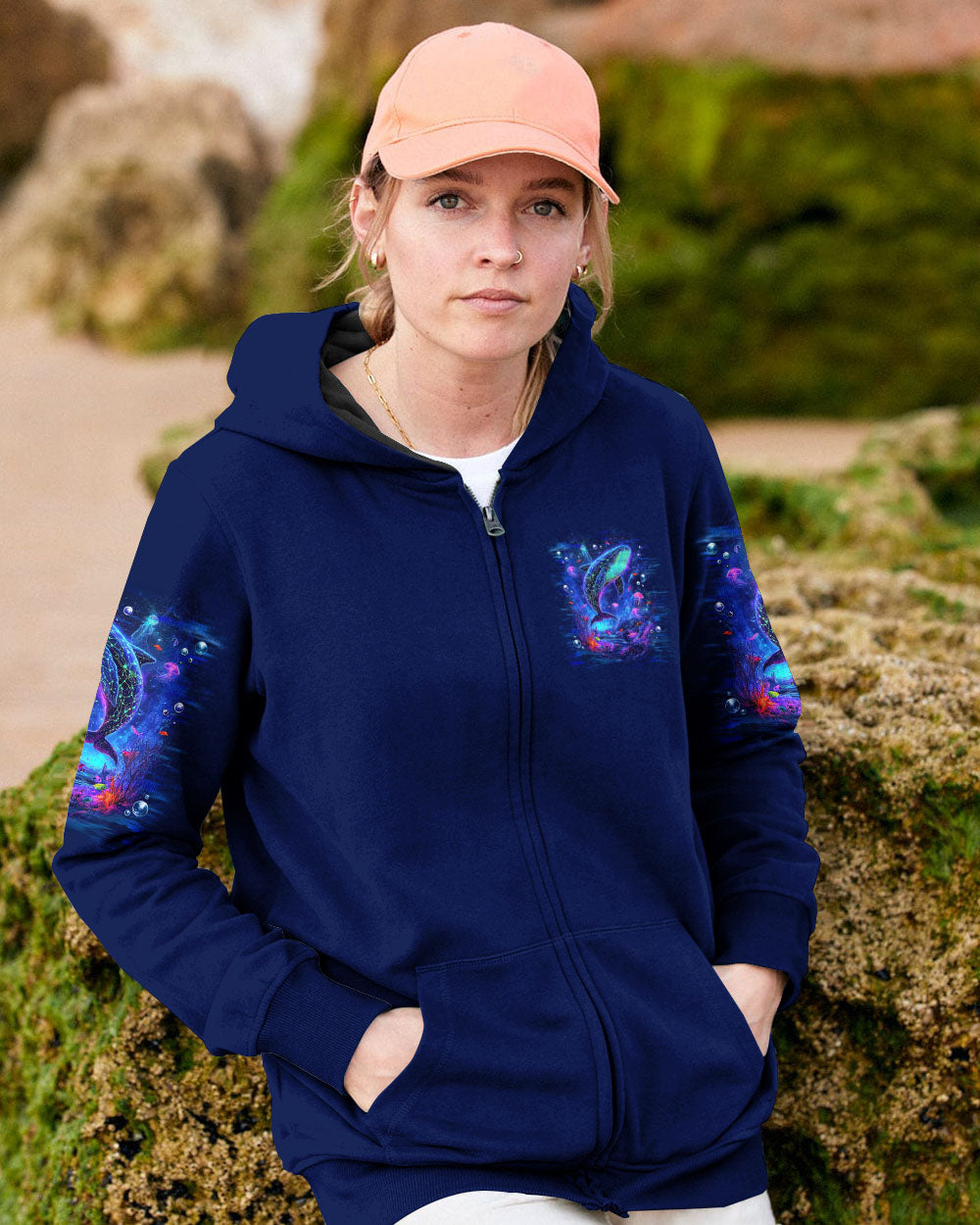 BLISSCORNERS SALTWATER HEALS EVERYTHING WHALE ALL OVER PRINT