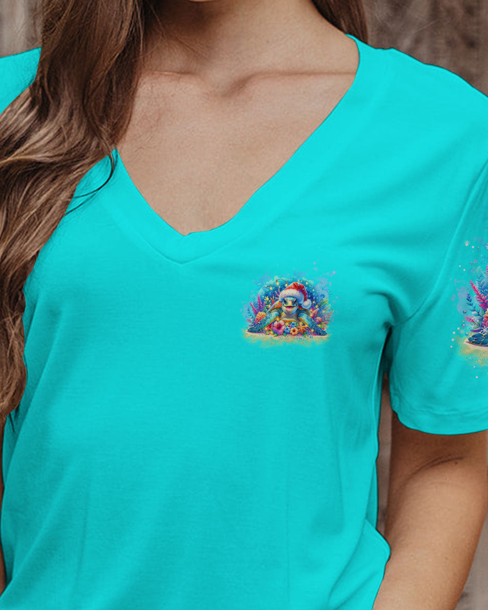 BLISSCORNERS SMELL THE SEA FEEL THE BREEZE TURTLE CHRISTMAS ALL OVER PRINT