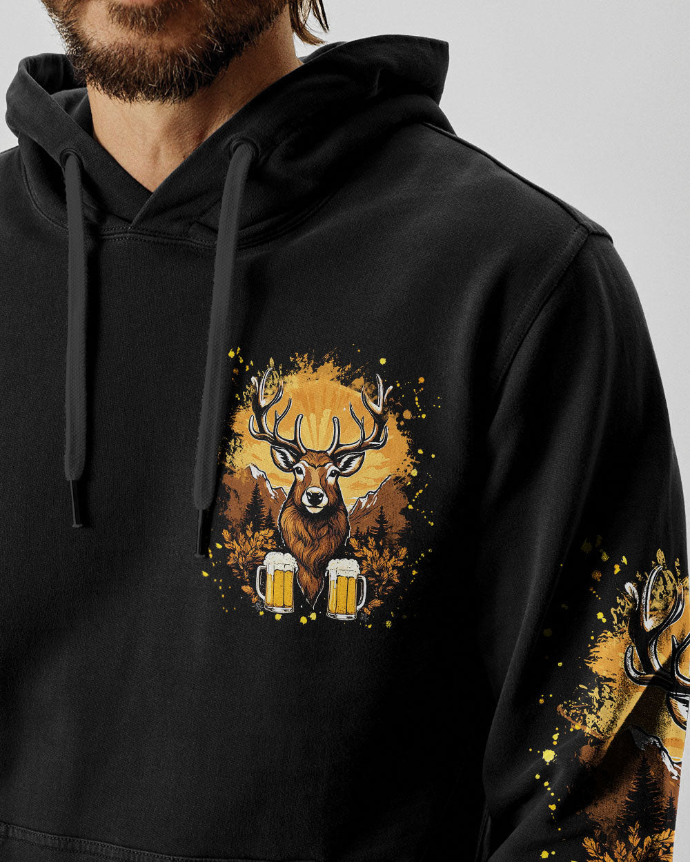 BLISSCORNERS SHOOTING DEERS AND DRINKING BEERS ALL OVER PRINT