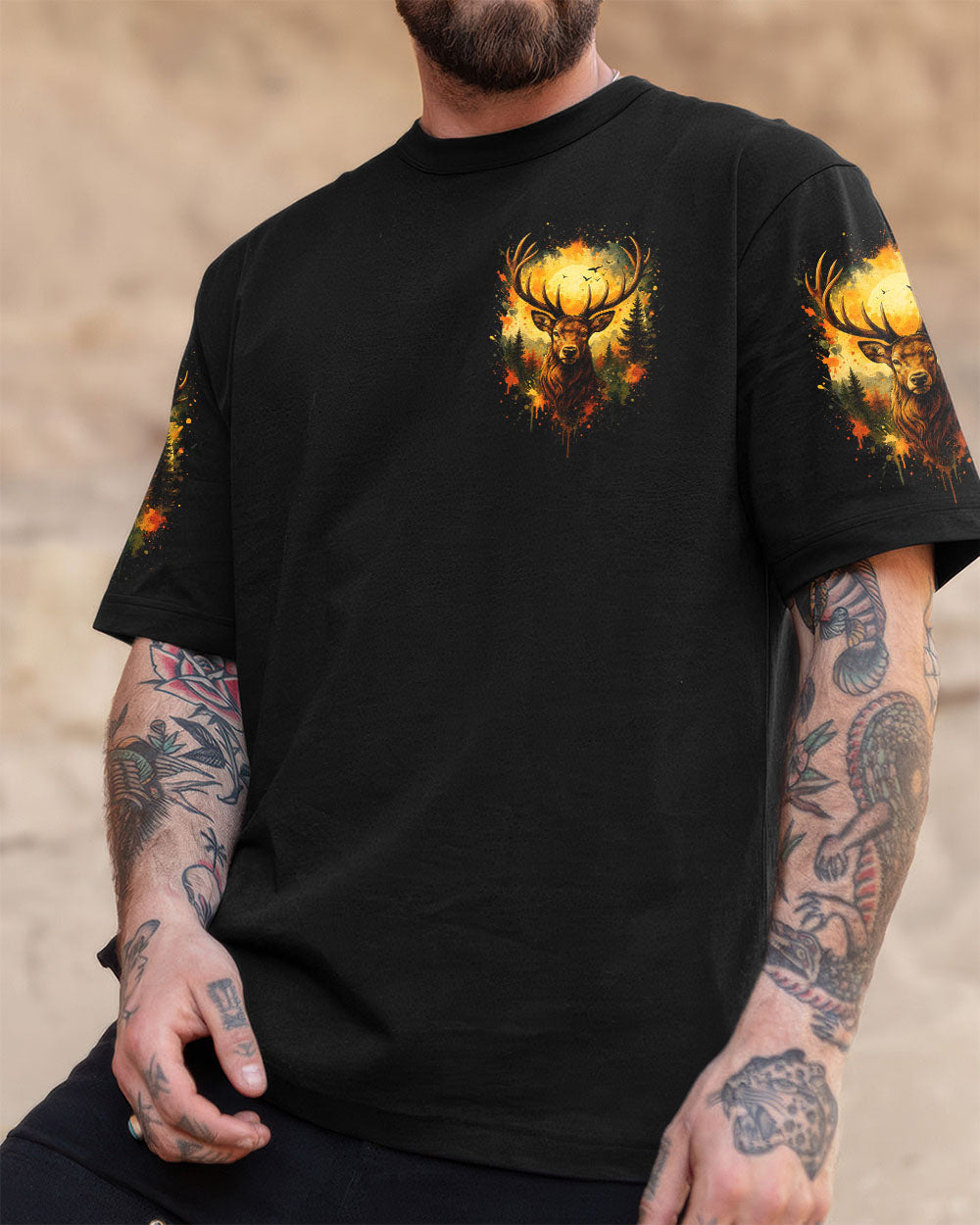 BLISSCORNERS THE CLOSER I GET TO NATURE DEER ALL OVER PRINT