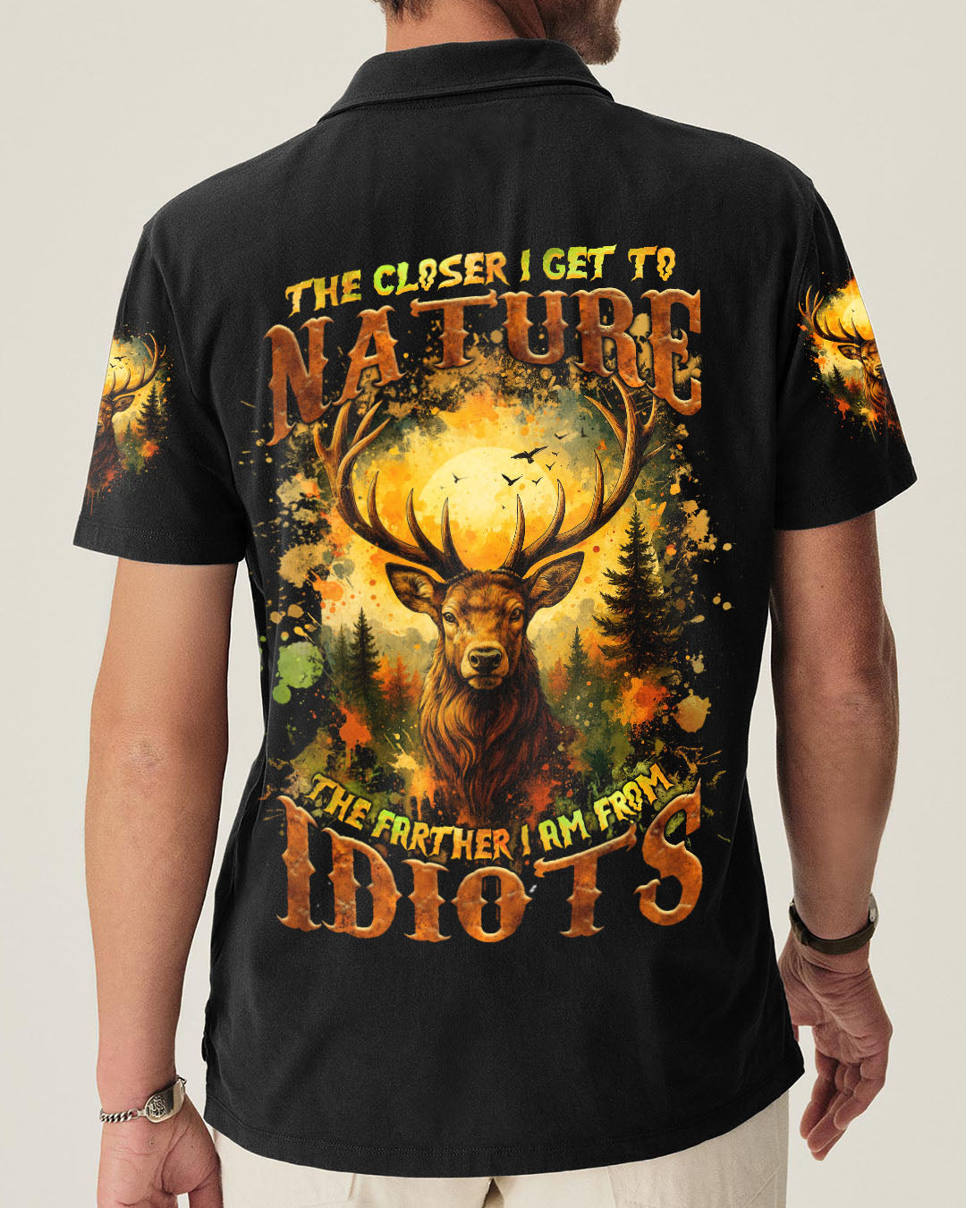 BLISSCORNERS THE CLOSER I GET TO NATURE DEER ALL OVER PRINT