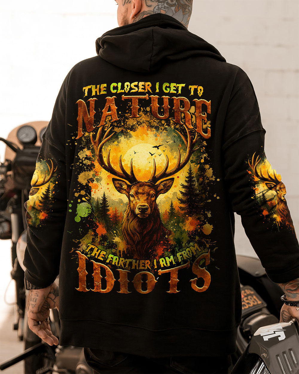 BLISSCORNERS THE CLOSER I GET TO NATURE DEER ALL OVER PRINT