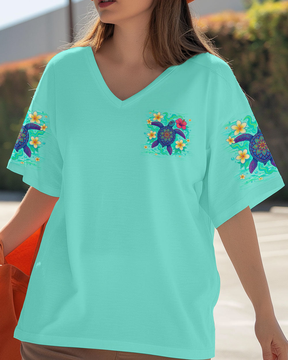 BLISSCORNERS SMELL THE SEA FEEL THE BREEZE TURTLE ALL OVER PRINT