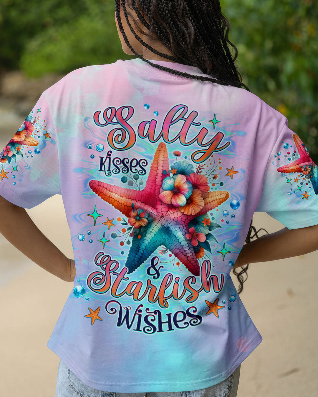 BLISSCORNERS SALTY KISSES AND STARFISH WISHES ALL OVER PRINT