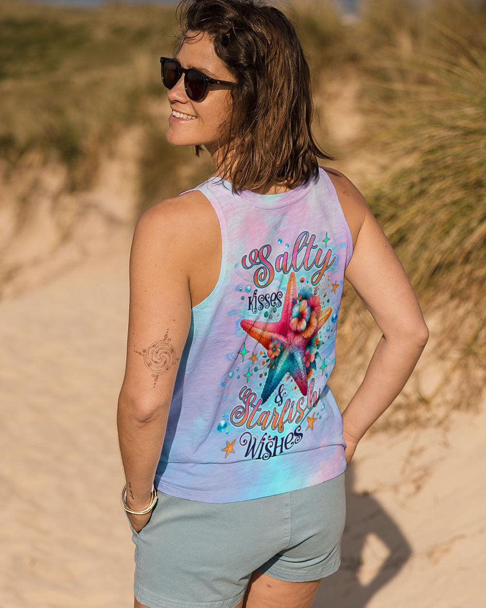 BLISSCORNERS SALTY KISSES AND STARFISH WISHES ALL OVER PRINT