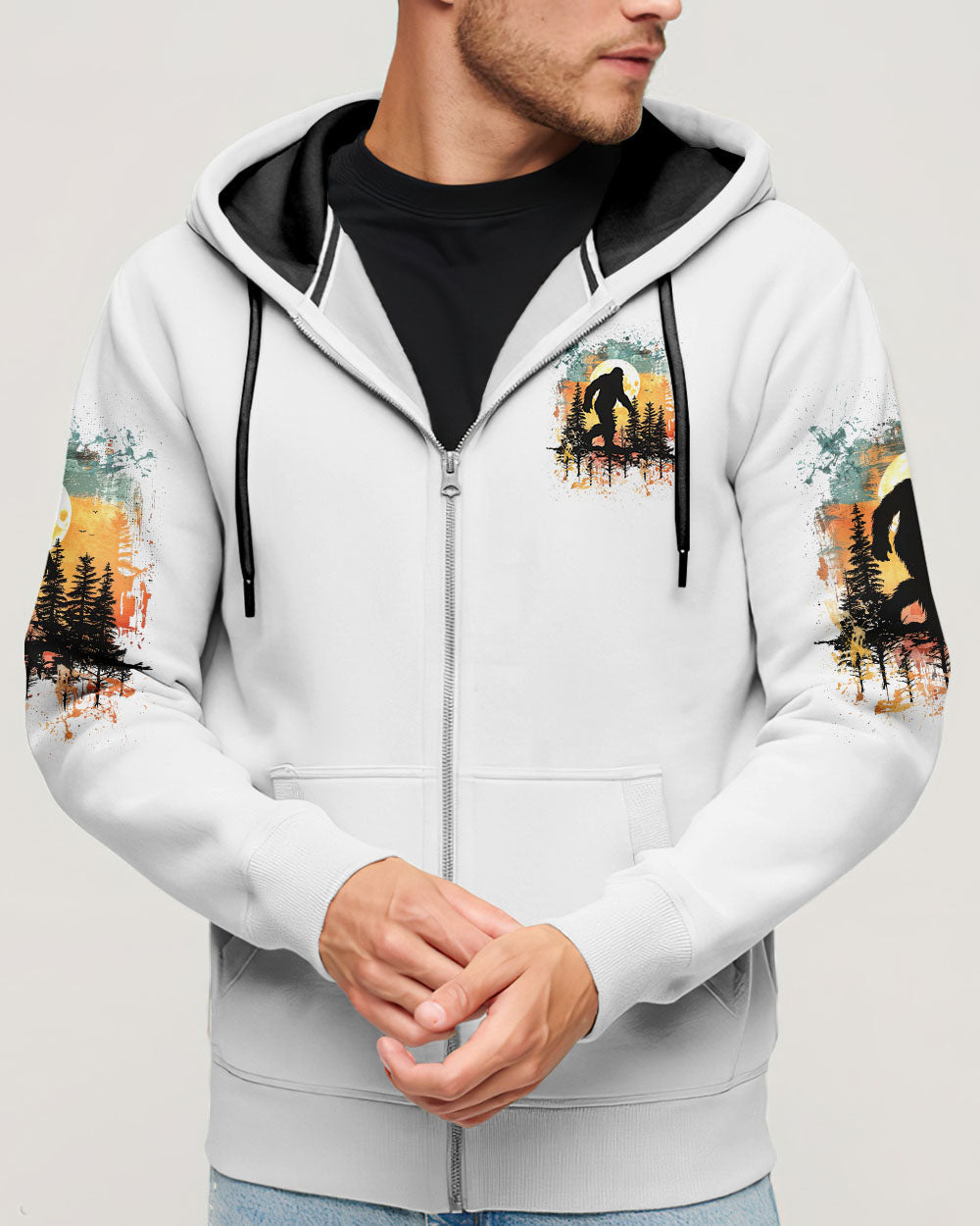 BLISSCORNERS NOT ALL WHO WANDER ARE LOST BIGFOOT  ALL OVER PRINT