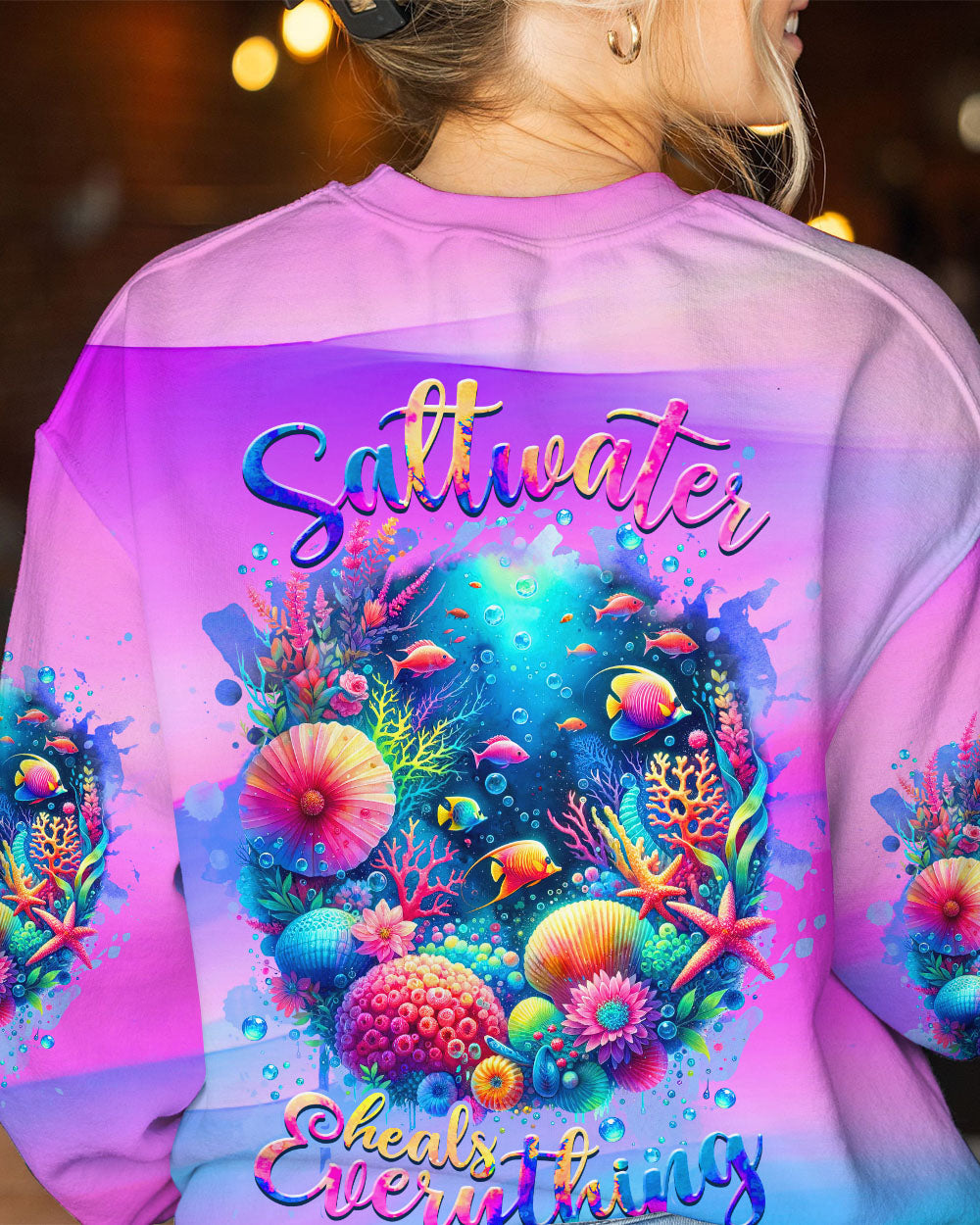 BLISSCORNERS SALTWATER HEALS EVERYTHING UNDERSEA ALL OVER PRINT