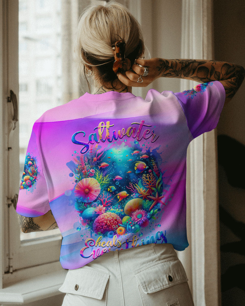 BLISSCORNERS SALTWATER HEALS EVERYTHING UNDERSEA ALL OVER PRINT