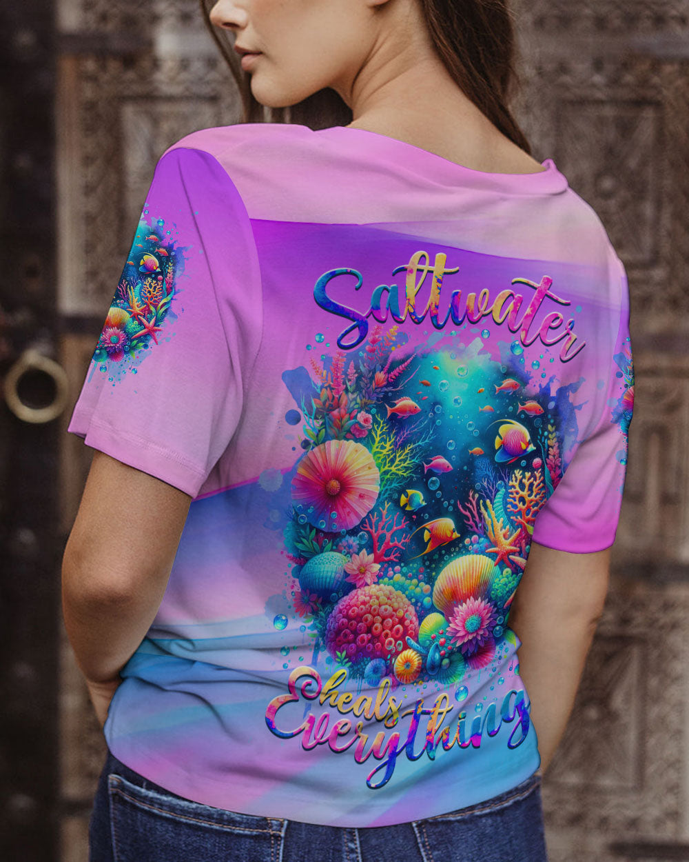 BLISSCORNERS SALTWATER HEALS EVERYTHING UNDERSEA ALL OVER PRINT