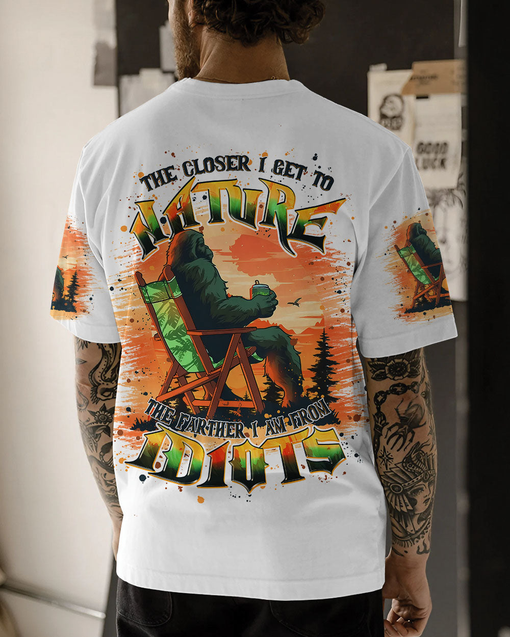 BLISSCORNERS THE CLOSER I GET TO NATURE BIGFOOT ALL OVER PRINT