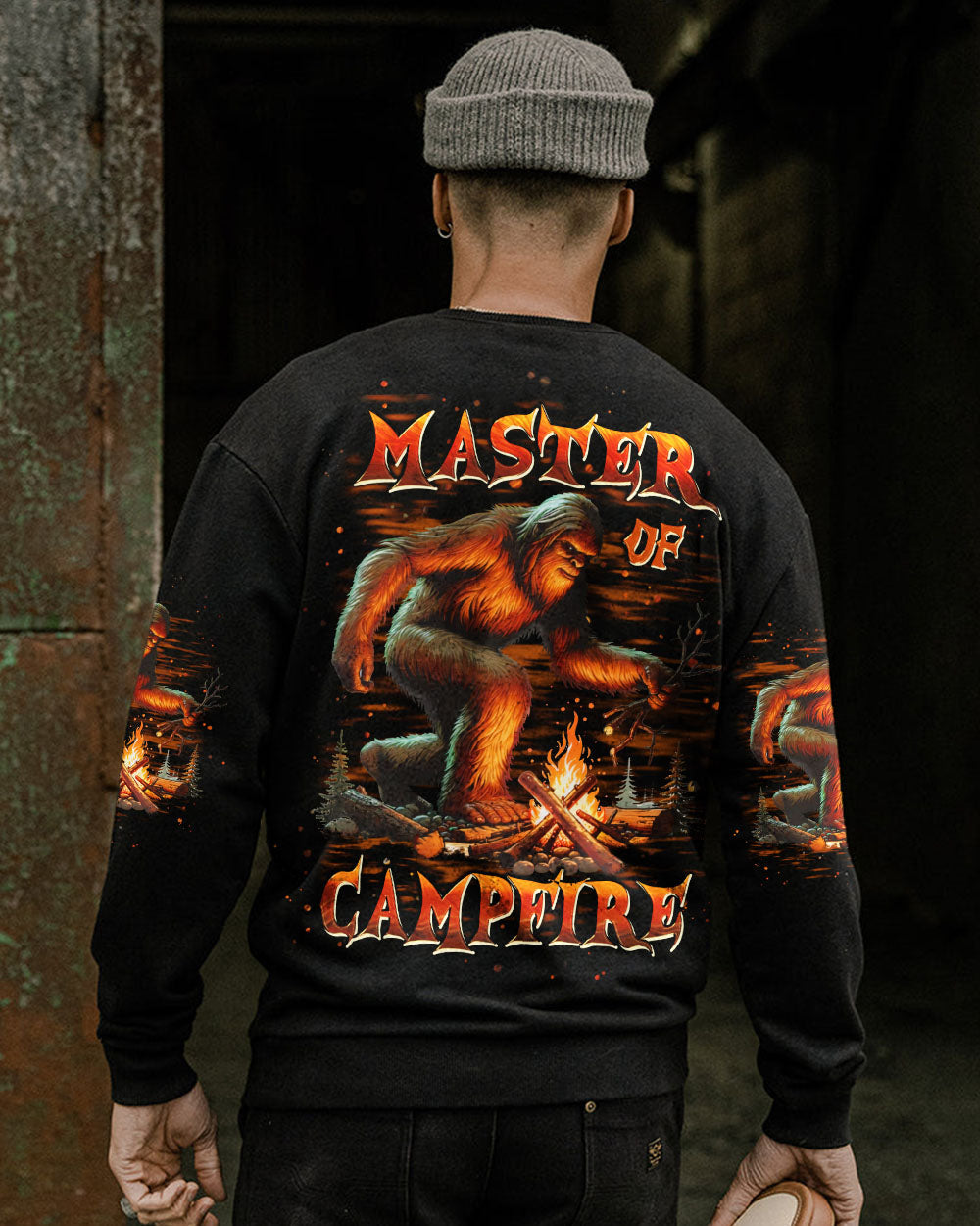 BLISSCORNERS MASTER OF CAMPFIRE BIGFOOT  ALL OVER PRINT