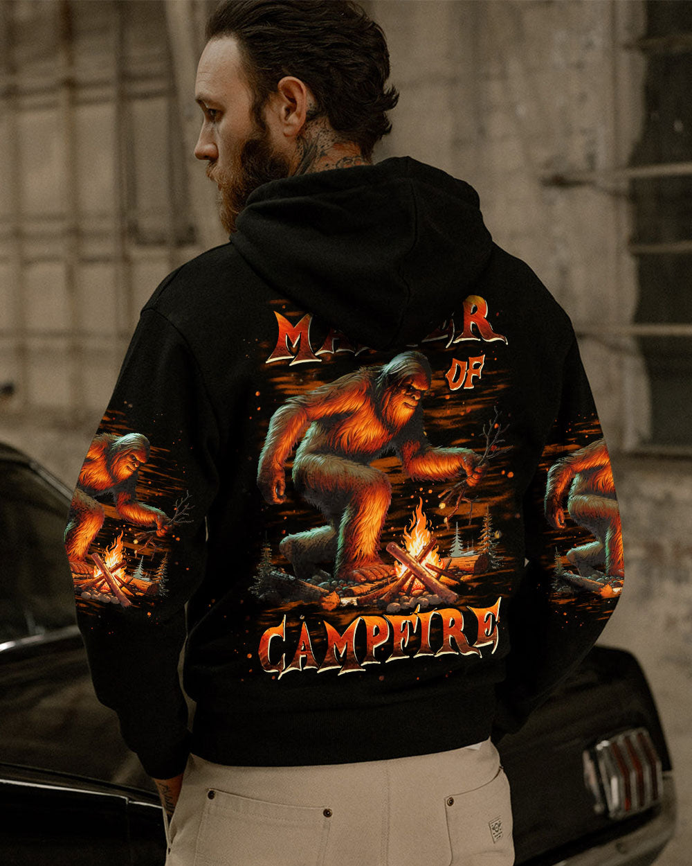 BLISSCORNERS MASTER OF CAMPFIRE BIGFOOT  ALL OVER PRINT