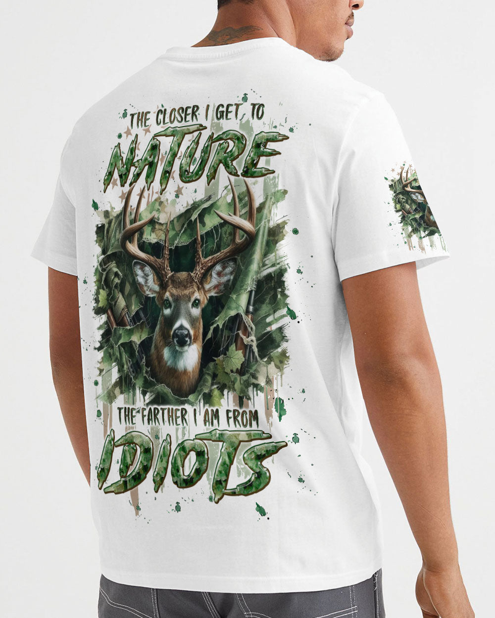 BLISSCORNERS THE CLOSER I GET TO NATURE DEER HUNTING ALL OVER PRINT