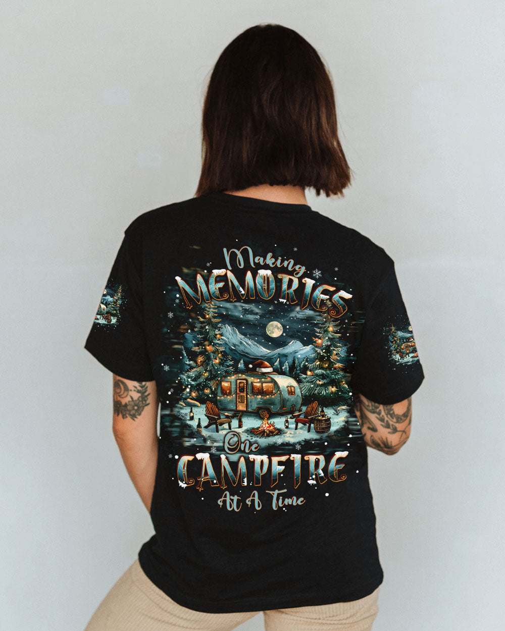 BLISSCORNERS MAKING MEMORIES ONE CAMPFIRE AT A TIME  CHRISTMAS ALL OVER PRINT
