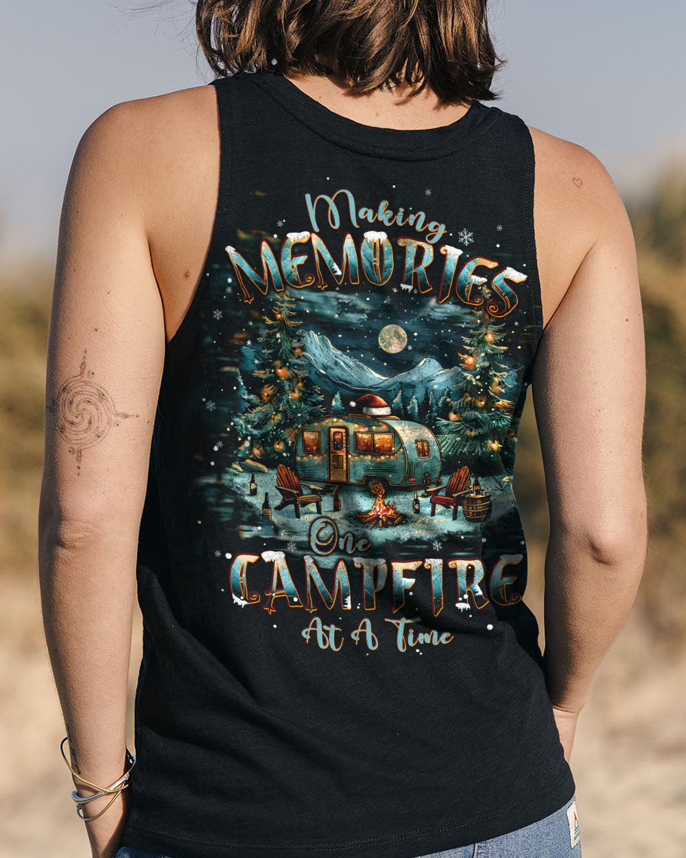 BLISSCORNERS MAKING MEMORIES ONE CAMPFIRE AT A TIME  CHRISTMAS ALL OVER PRINT