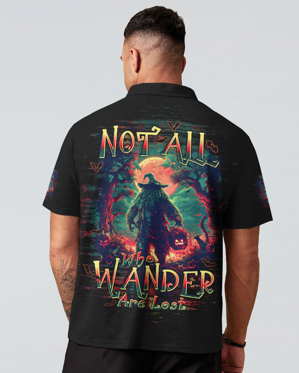 BLISSCORNERS NOT ALL WHO WANDER ARE LOST BIGFOOT HALLOWEEN ALL OVER PRINT