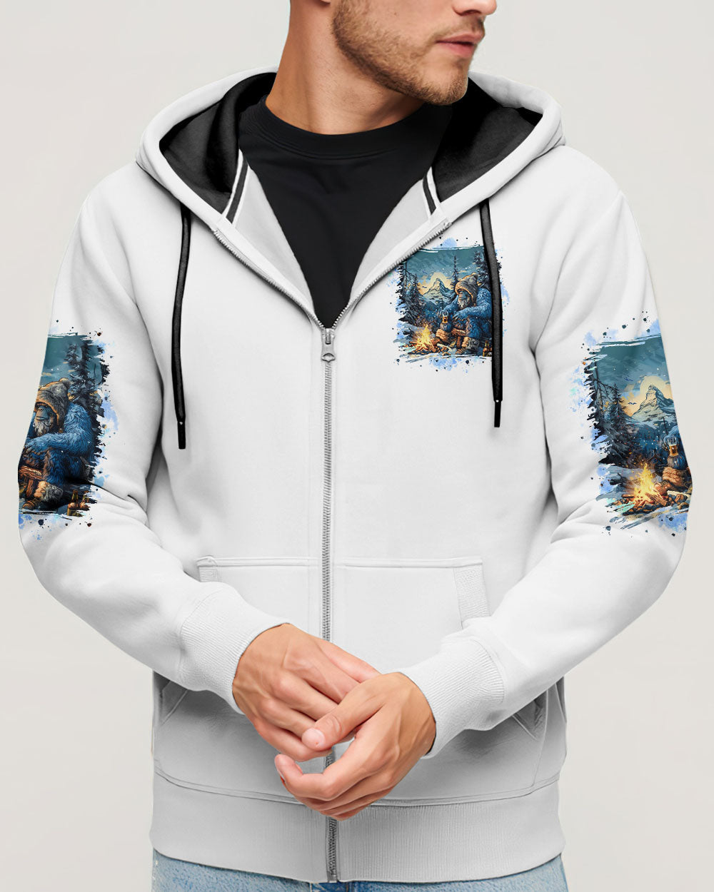 BLISSCORNERS NOT ALL WHO WANDER ARE LOST BIGFOOT ALL OVER PRINT