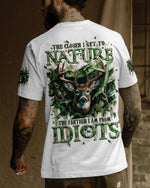 BLISSCORNERS THE CLOSER I GET TO NATURE DEER HUNTING ALL OVER PRINT