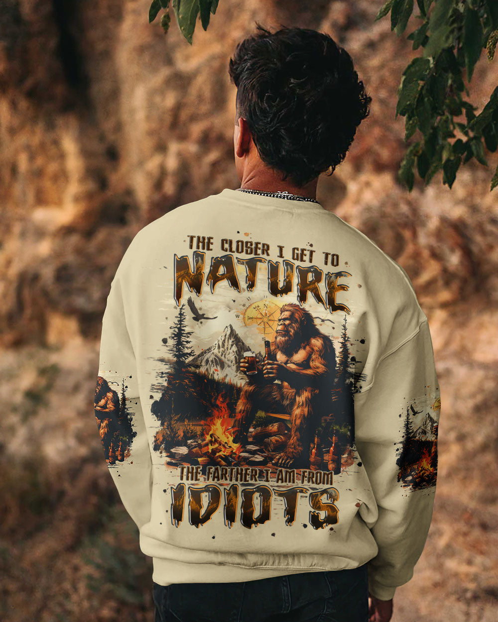 BLISSCORNERS THE CLOSER I GET TO NATURE BIGFOOT ALL OVER PRINT