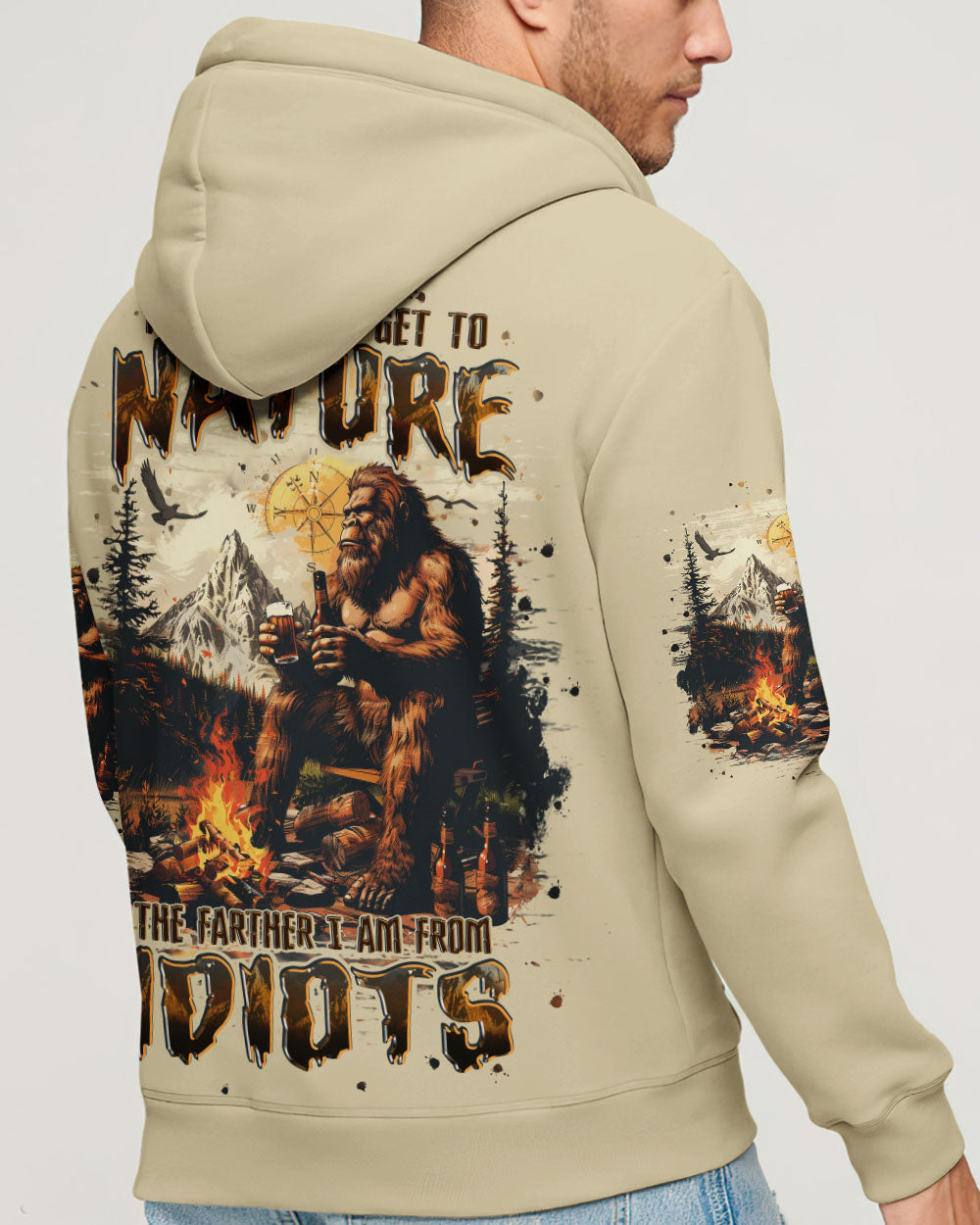 BLISSCORNERS THE CLOSER I GET TO NATURE BIGFOOT ALL OVER PRINT