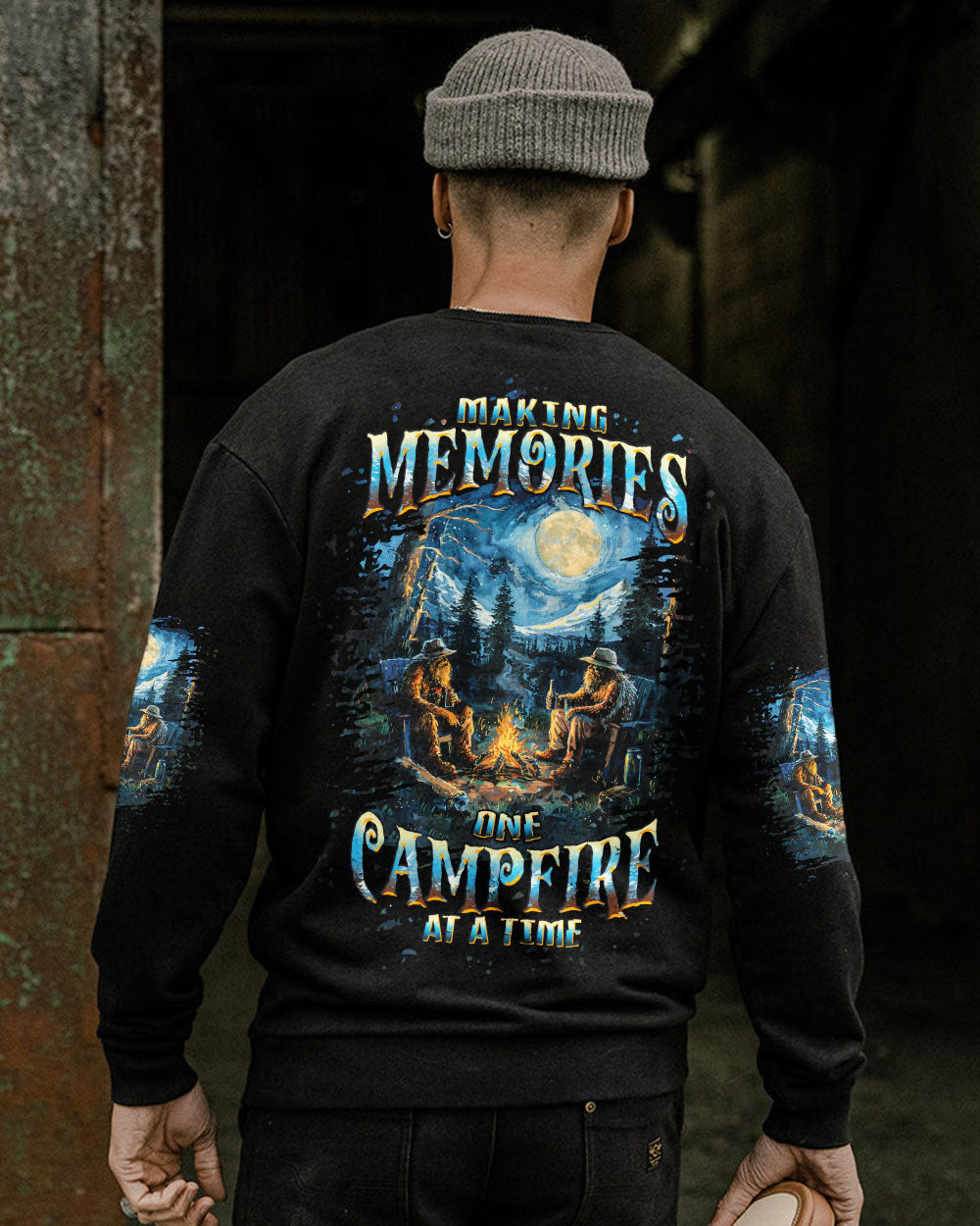 BLISSCORNERS MAKING MEMORIES ONE CAMPFIRE AT A TIME BIGFOOT ALL OVER PRINT