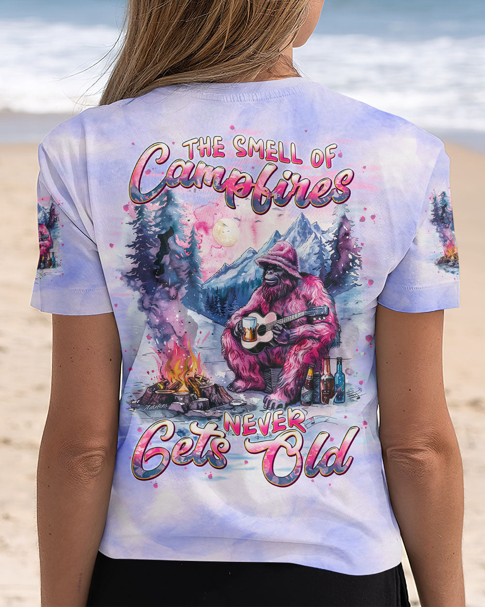 BLISSCORNERS THE SMELL OF CAMPFIRES BIGFOOT ALL OVER PRINT