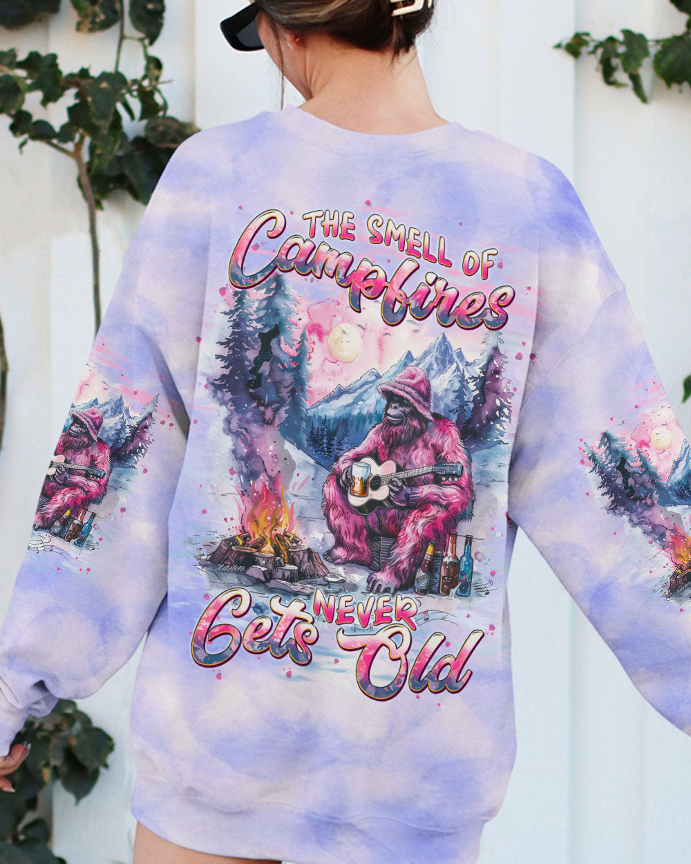 BLISSCORNERS THE SMELL OF CAMPFIRES BIGFOOT ALL OVER PRINT