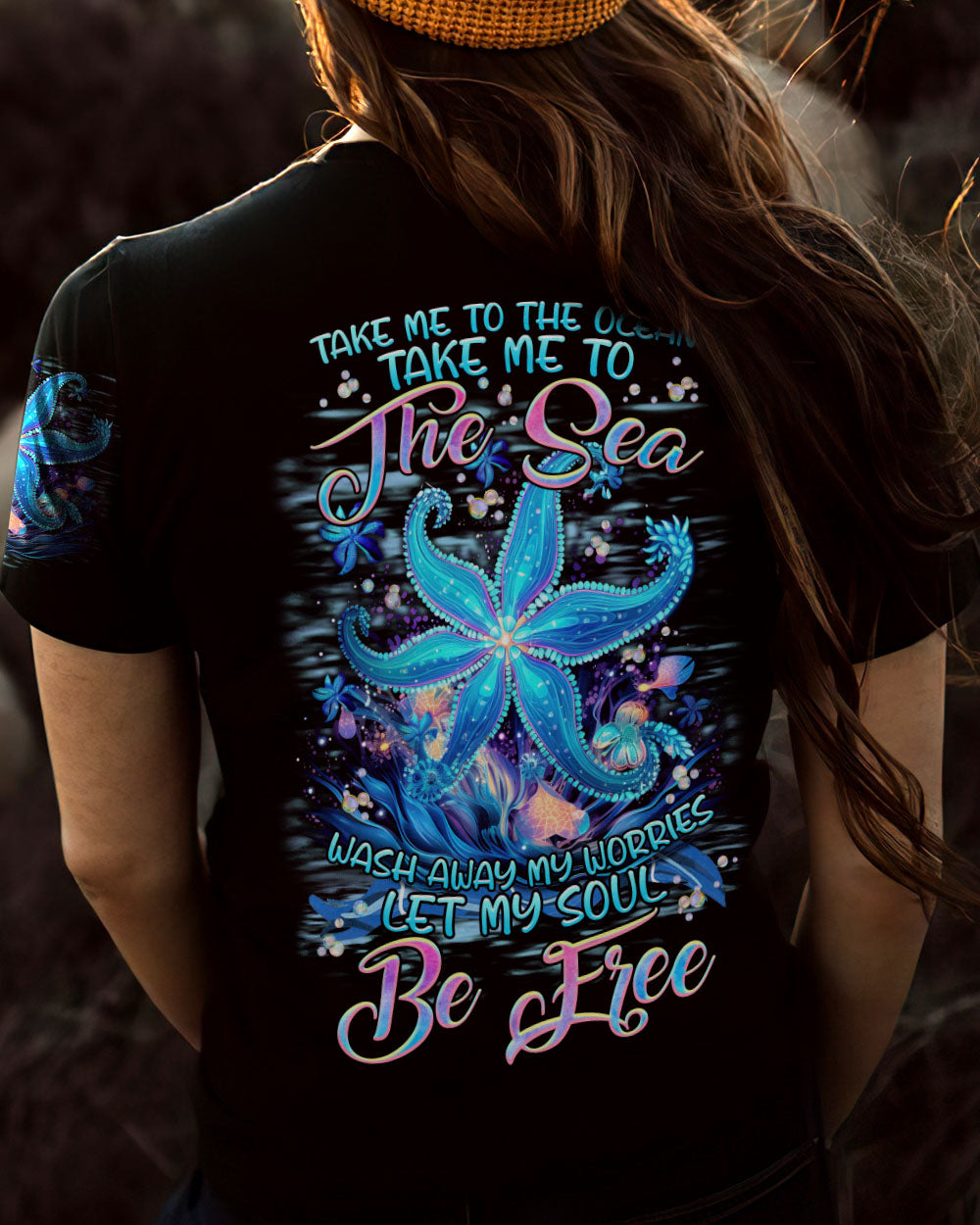 BLISSCORNERS TAKE ME TO THE OCEAN STARFISH ALL OVER PRINT