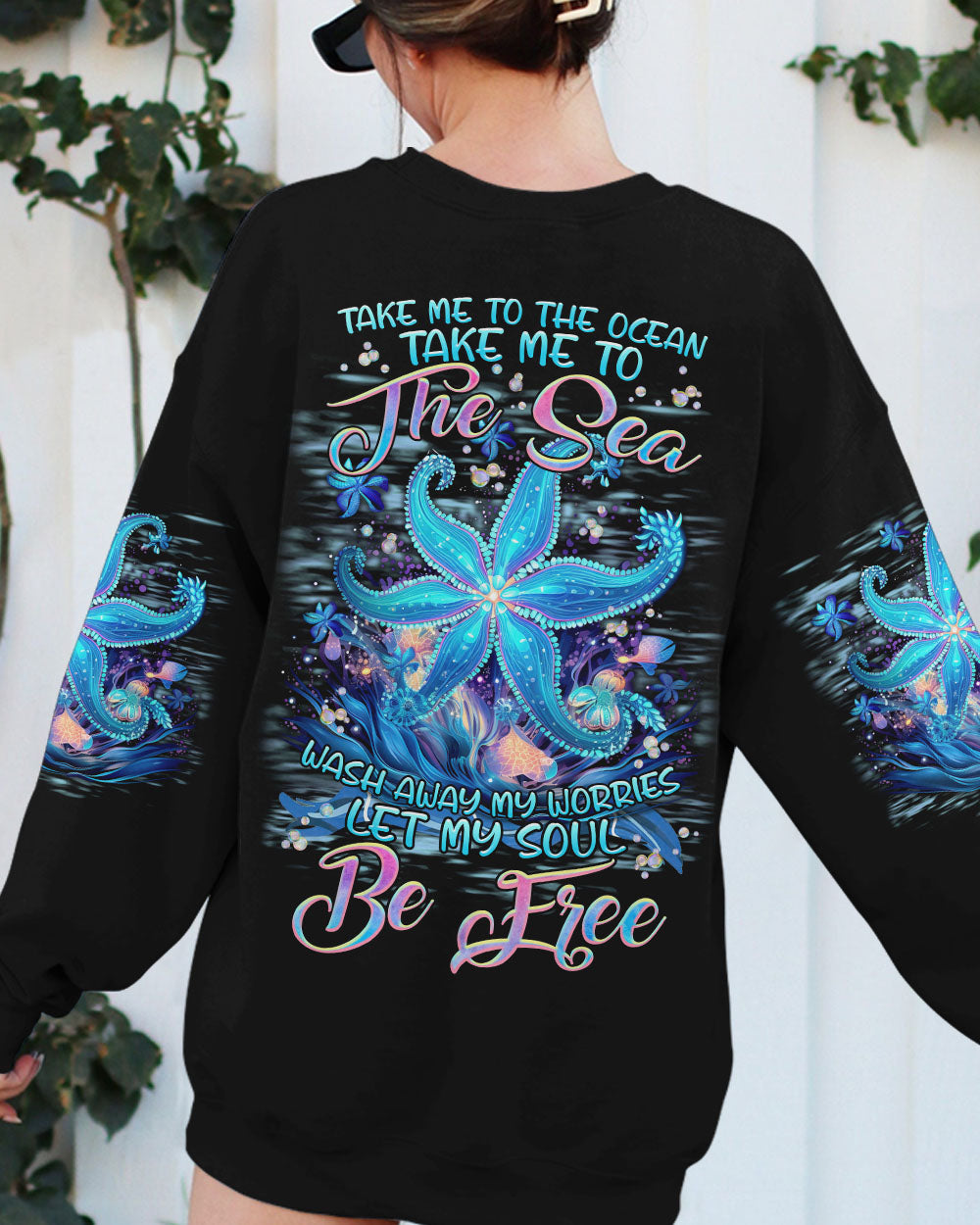 BLISSCORNERS TAKE ME TO THE OCEAN STARFISH ALL OVER PRINT