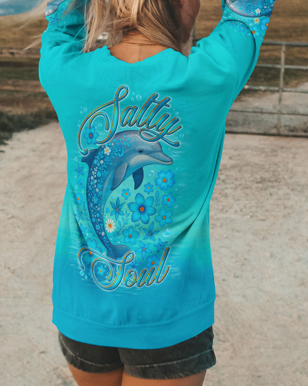 BLISSCORNERS SALTY SOUL DOLPHIN ALL OVER PRINT