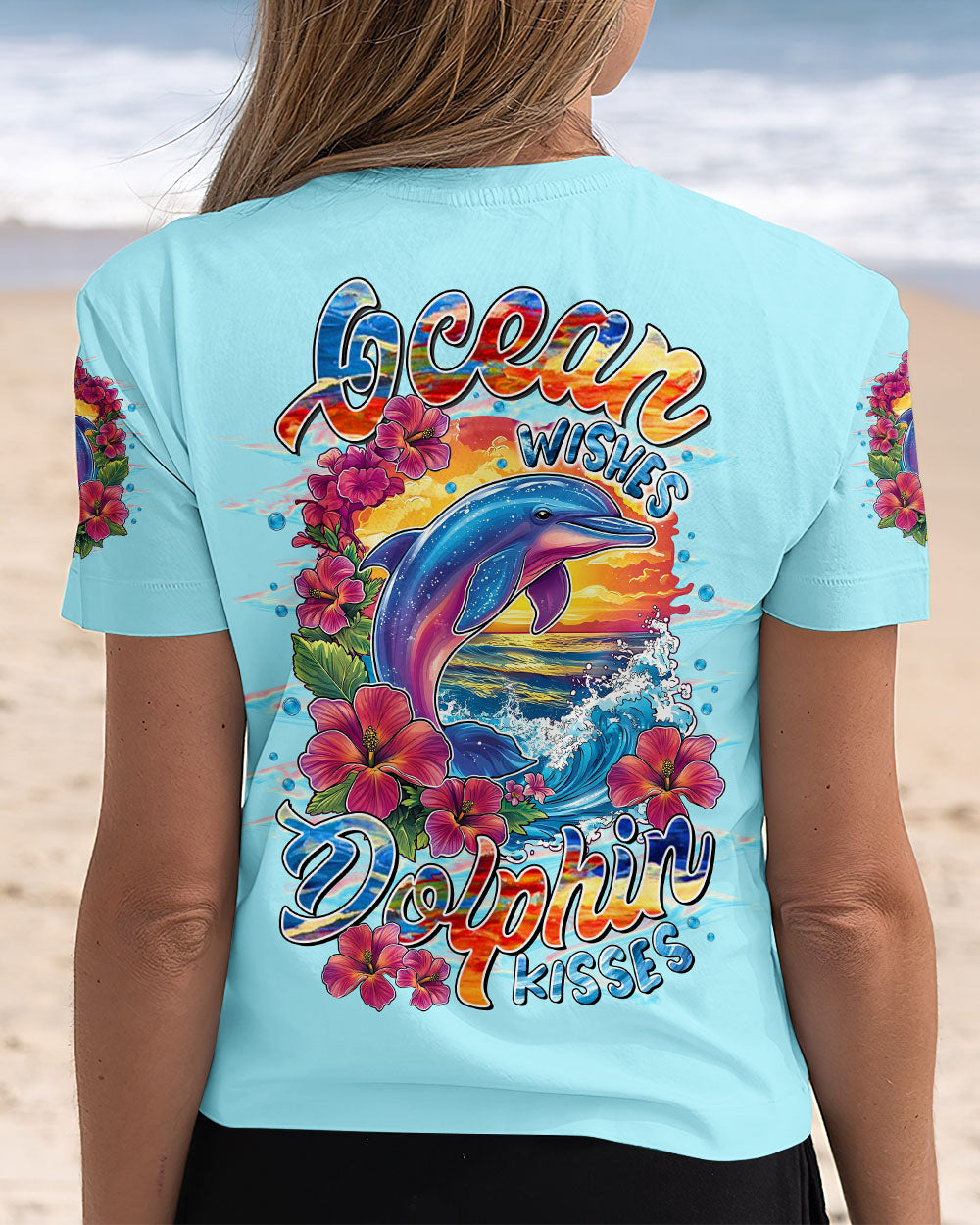 BLISSCORNERS OCEAN WISHES DOLPHIN KISSES ALL OVER PRINT