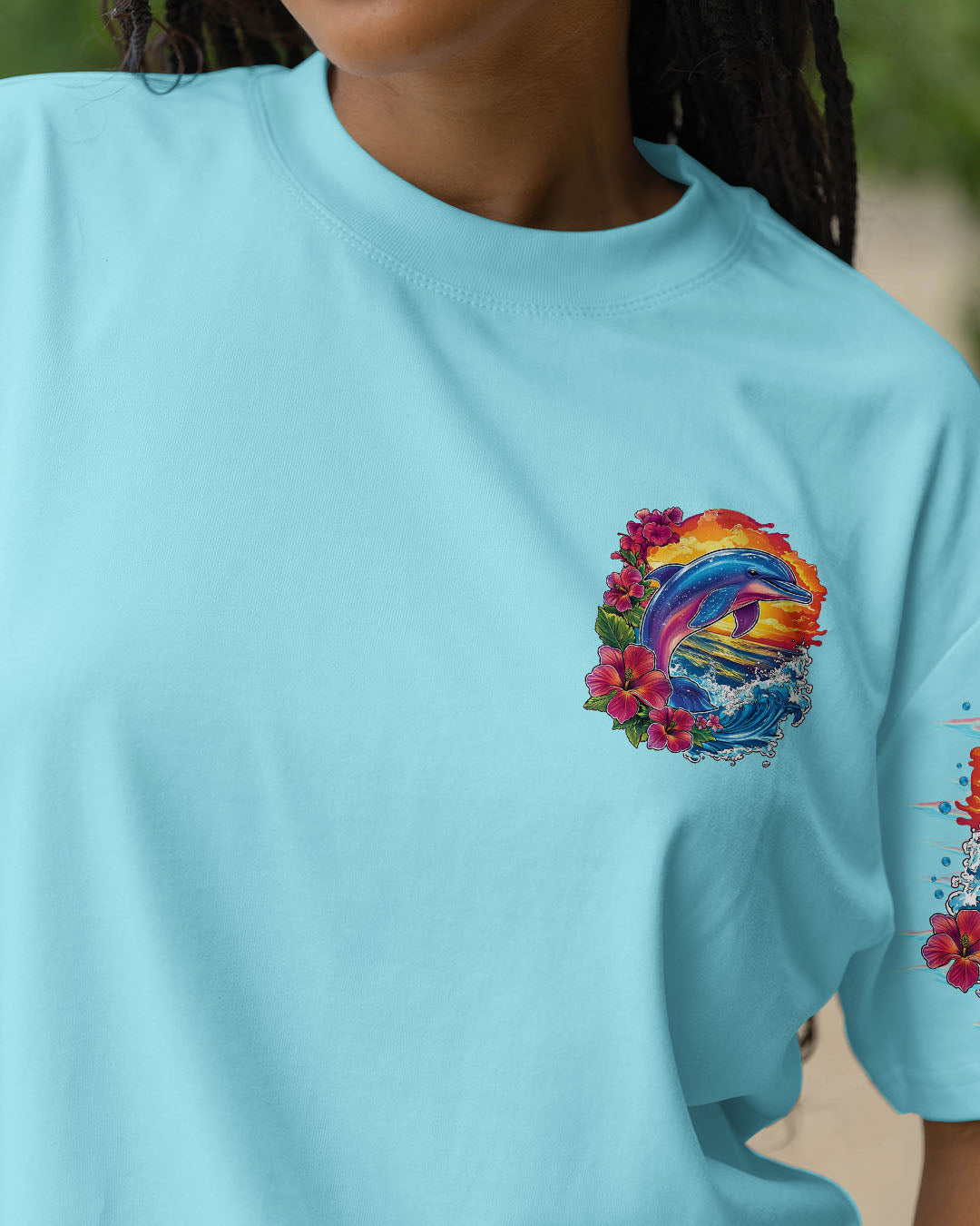 BLISSCORNERS OCEAN WISHES DOLPHIN KISSES ALL OVER PRINT
