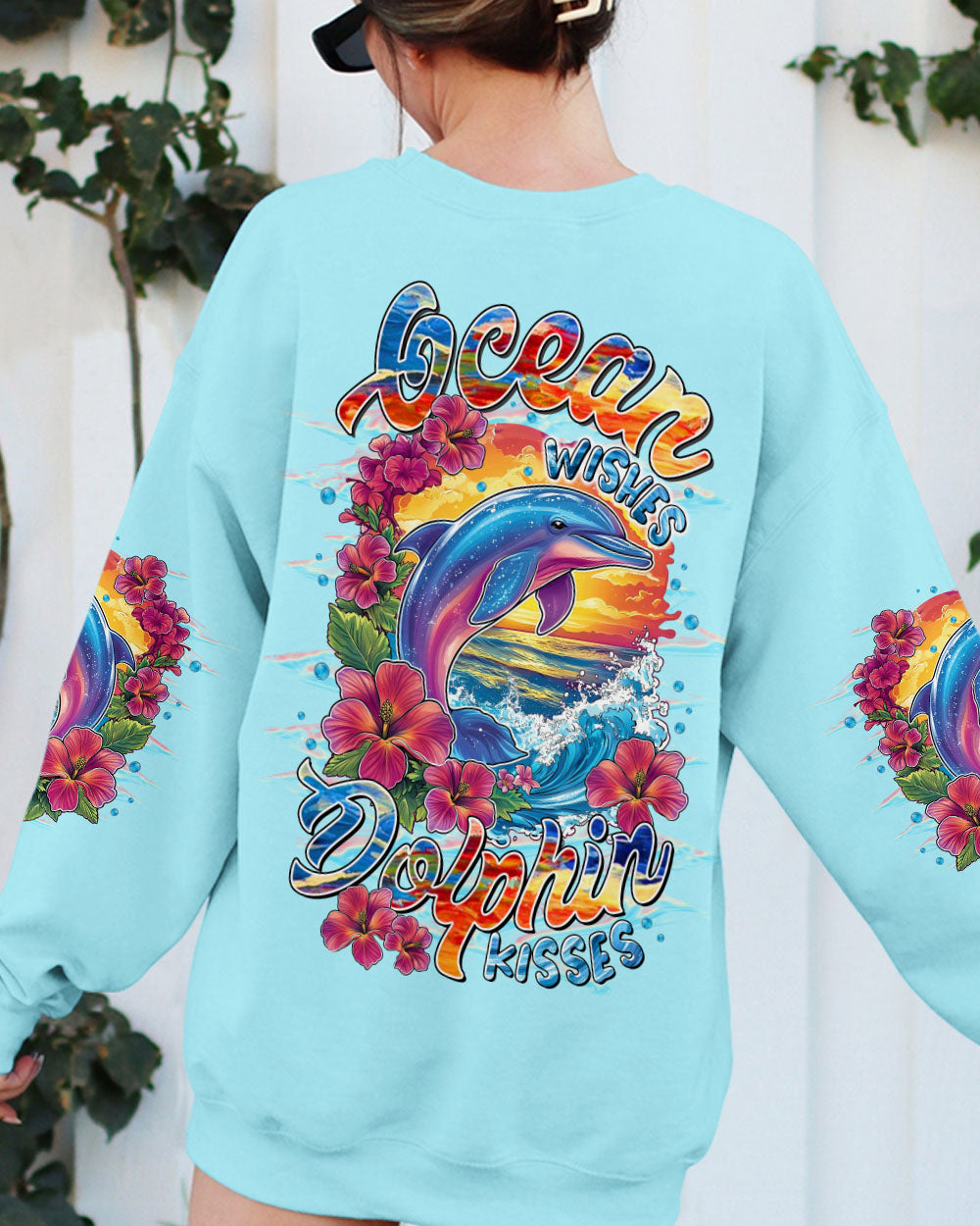 BLISSCORNERS OCEAN WISHES DOLPHIN KISSES ALL OVER PRINT