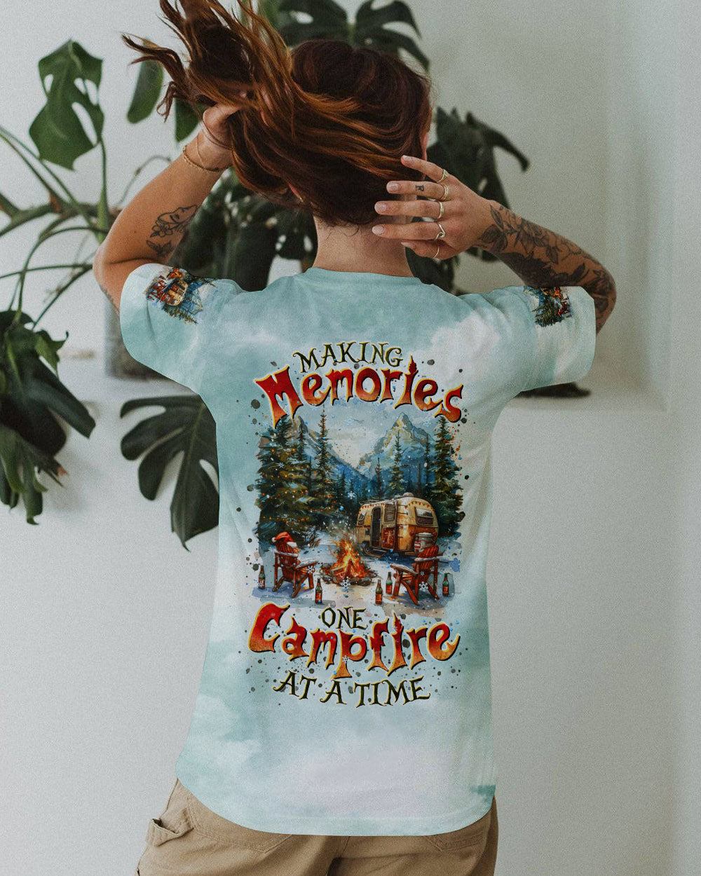 BLISSCORNERS MAKING MEMORIES ONE CAMPFIRE AT A TIME  CHRISTMAS ALL OVER PRINT