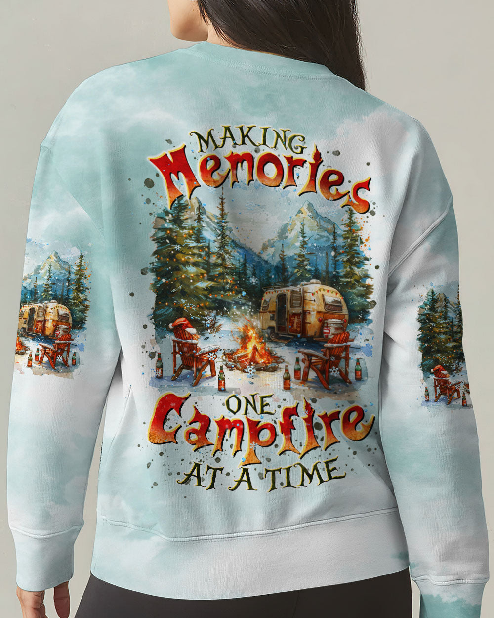 BLISSCORNERS MAKING MEMORIES ONE CAMPFIRE AT A TIME  CHRISTMAS ALL OVER PRINT