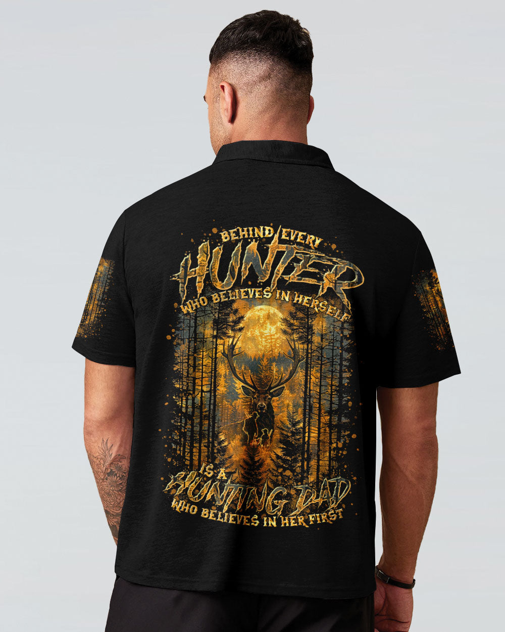 BLISSCORNERS BEHIND EVERY HUNTER HUNTING DEER ALL OVER PRINT