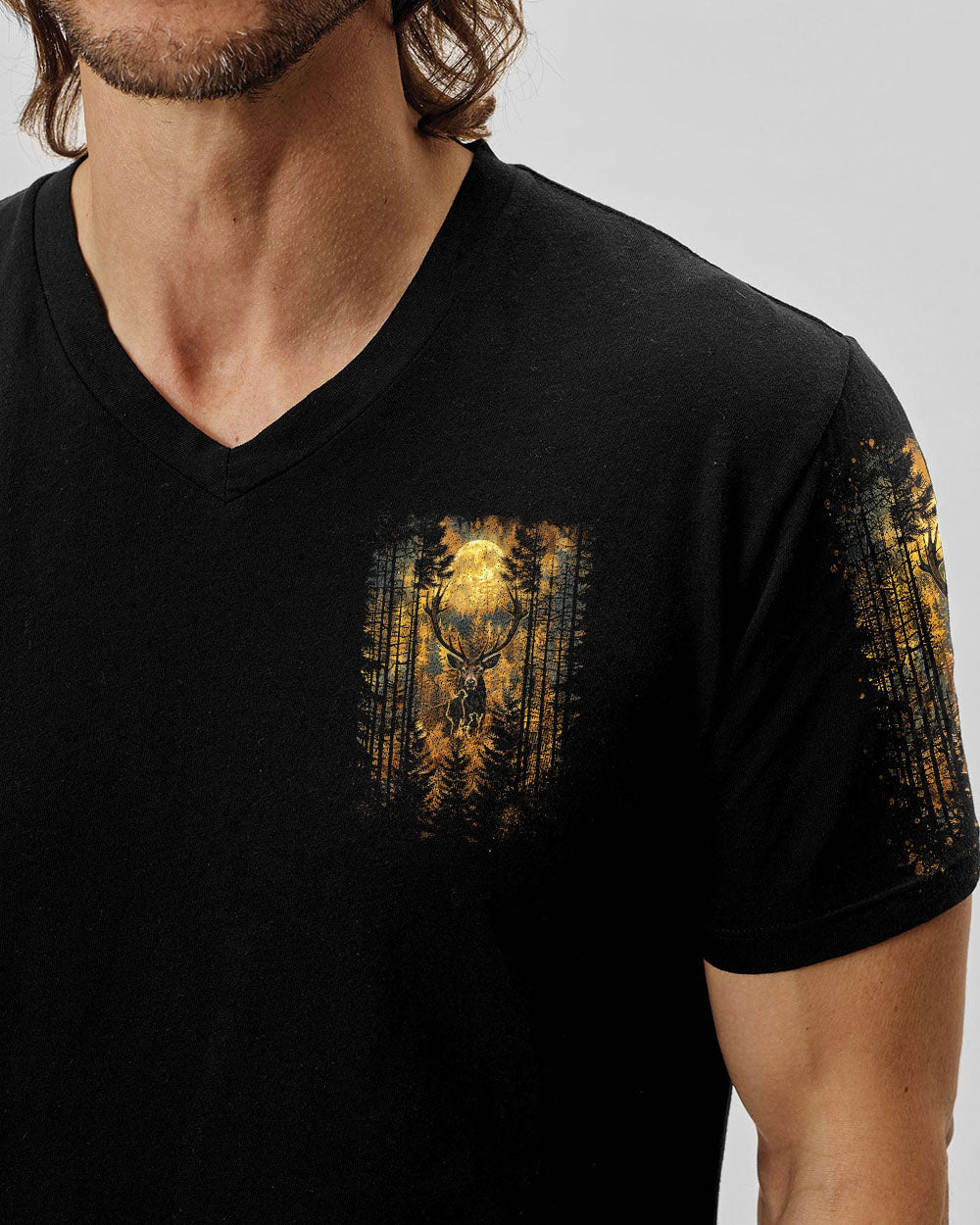 BLISSCORNERS BEHIND EVERY HUNTER HUNTING DEER ALL OVER PRINT