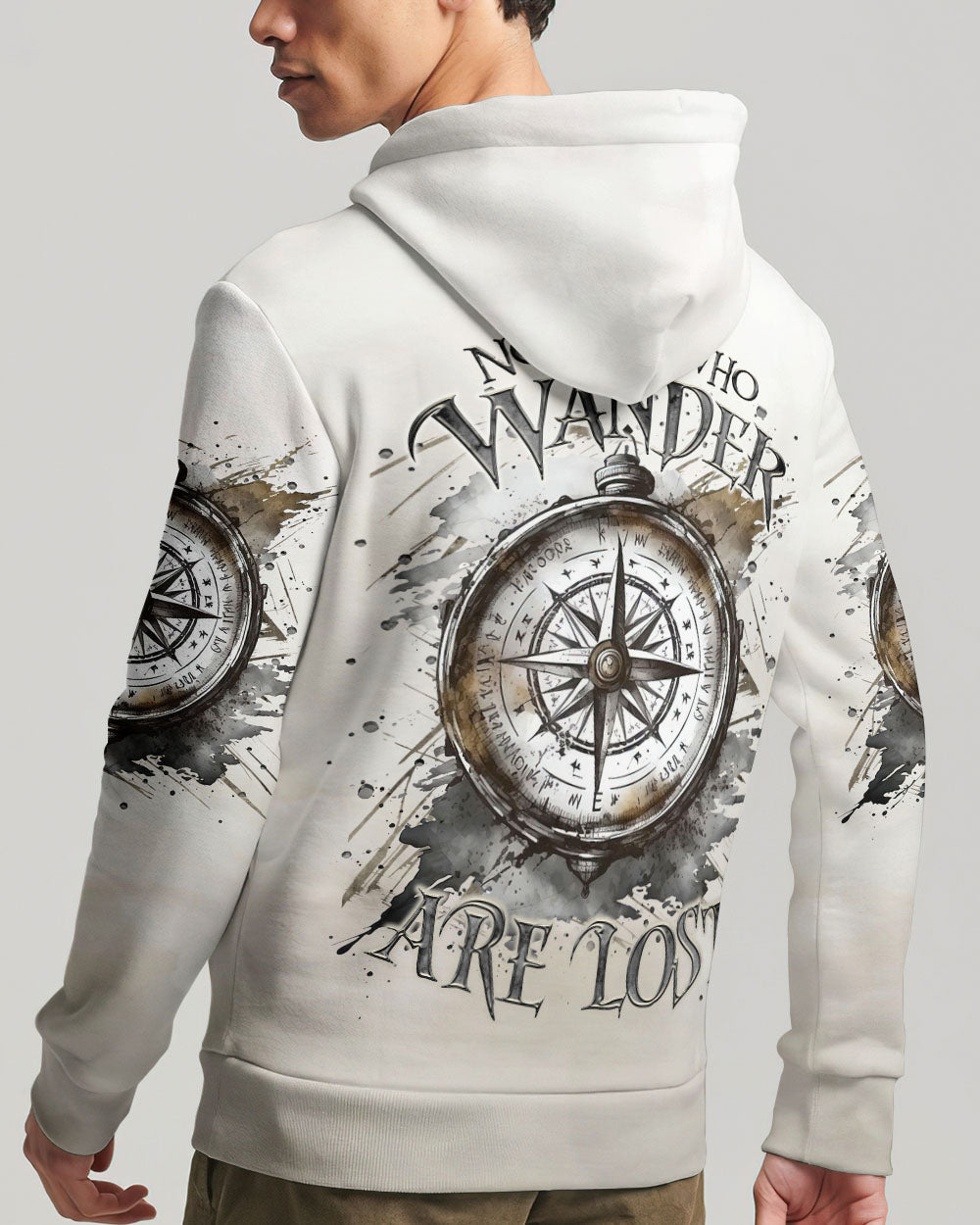 BLISSCORNERS NOT ALL WHO WANDER ARE LOST COMPASS ALL OVER PRINT