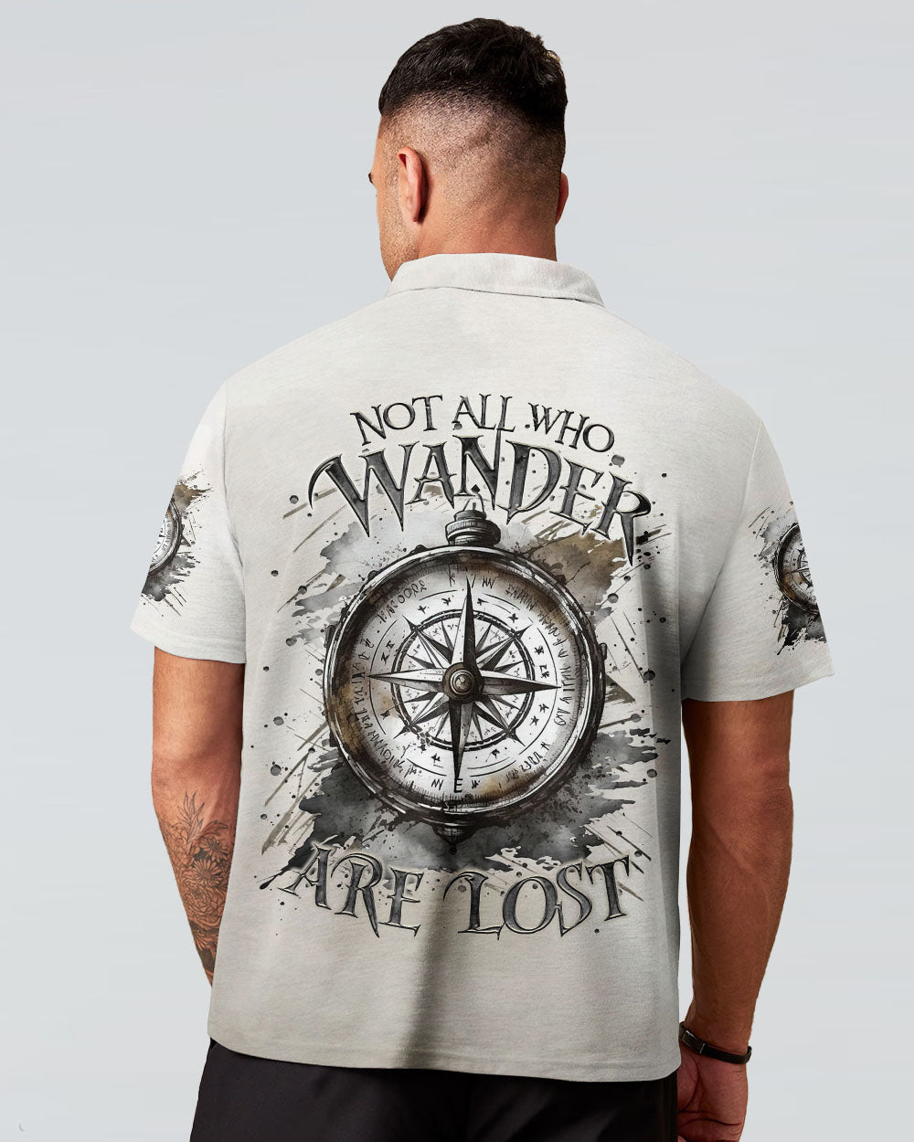BLISSCORNERS NOT ALL WHO WANDER ARE LOST COMPASS ALL OVER PRINT