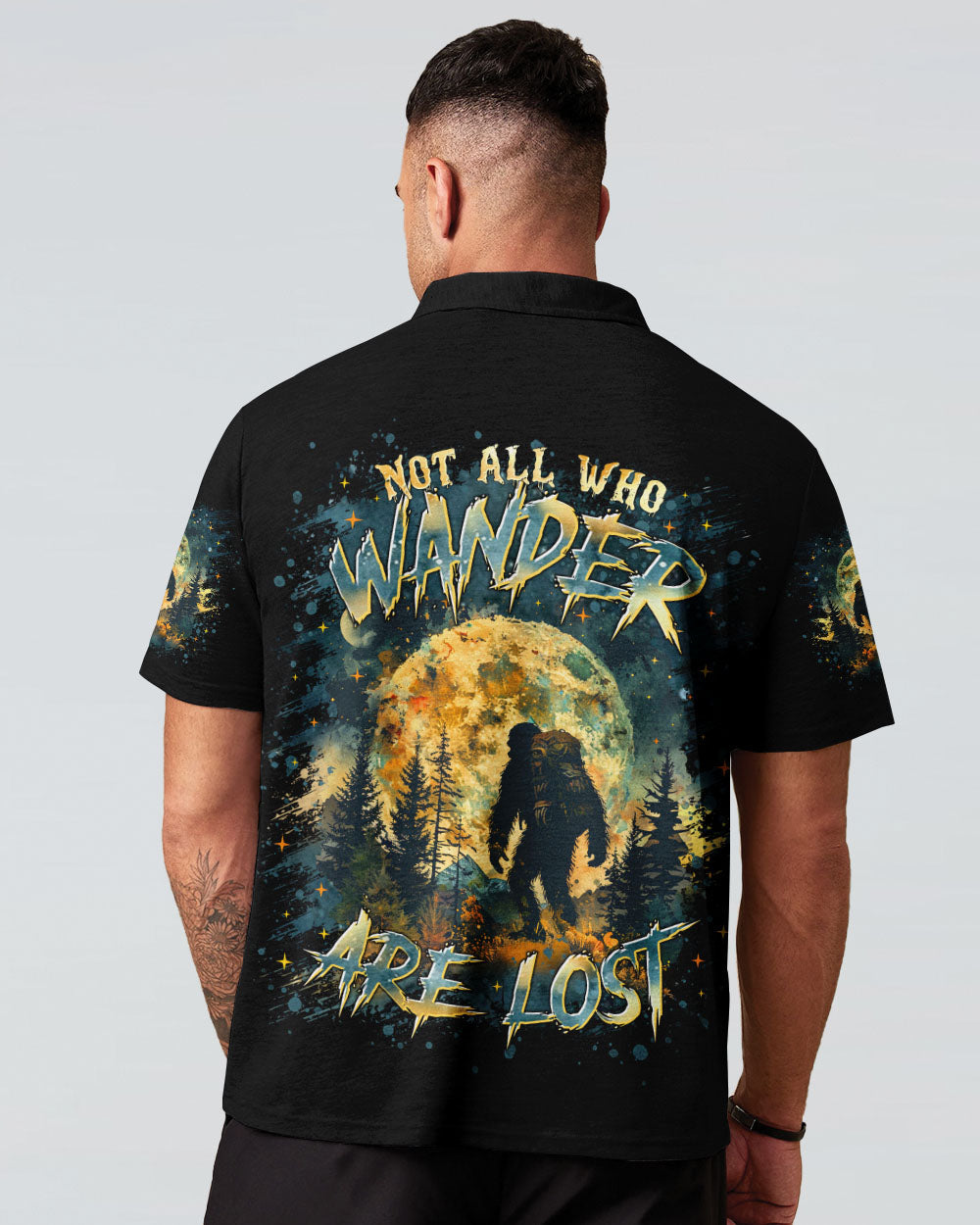 BLISSCORNERS NOT ALL WHO WANDER ARE LOST BIGFOOT ALL OVER PRINT