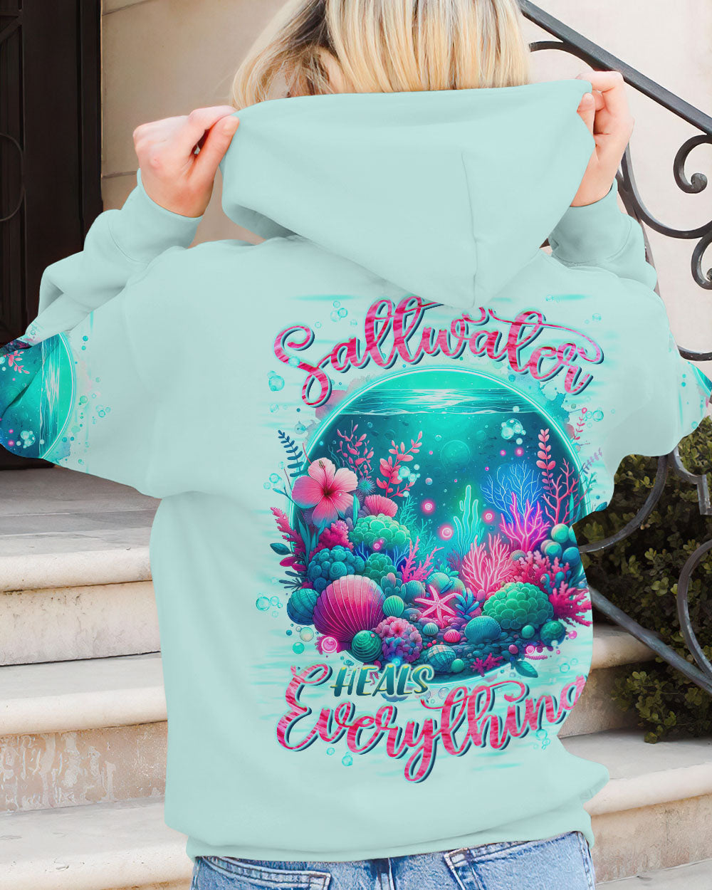 BLISSCORNERS SALTWATER HEALS EVERYTHING UNDERSEA ALL OVER PRINT