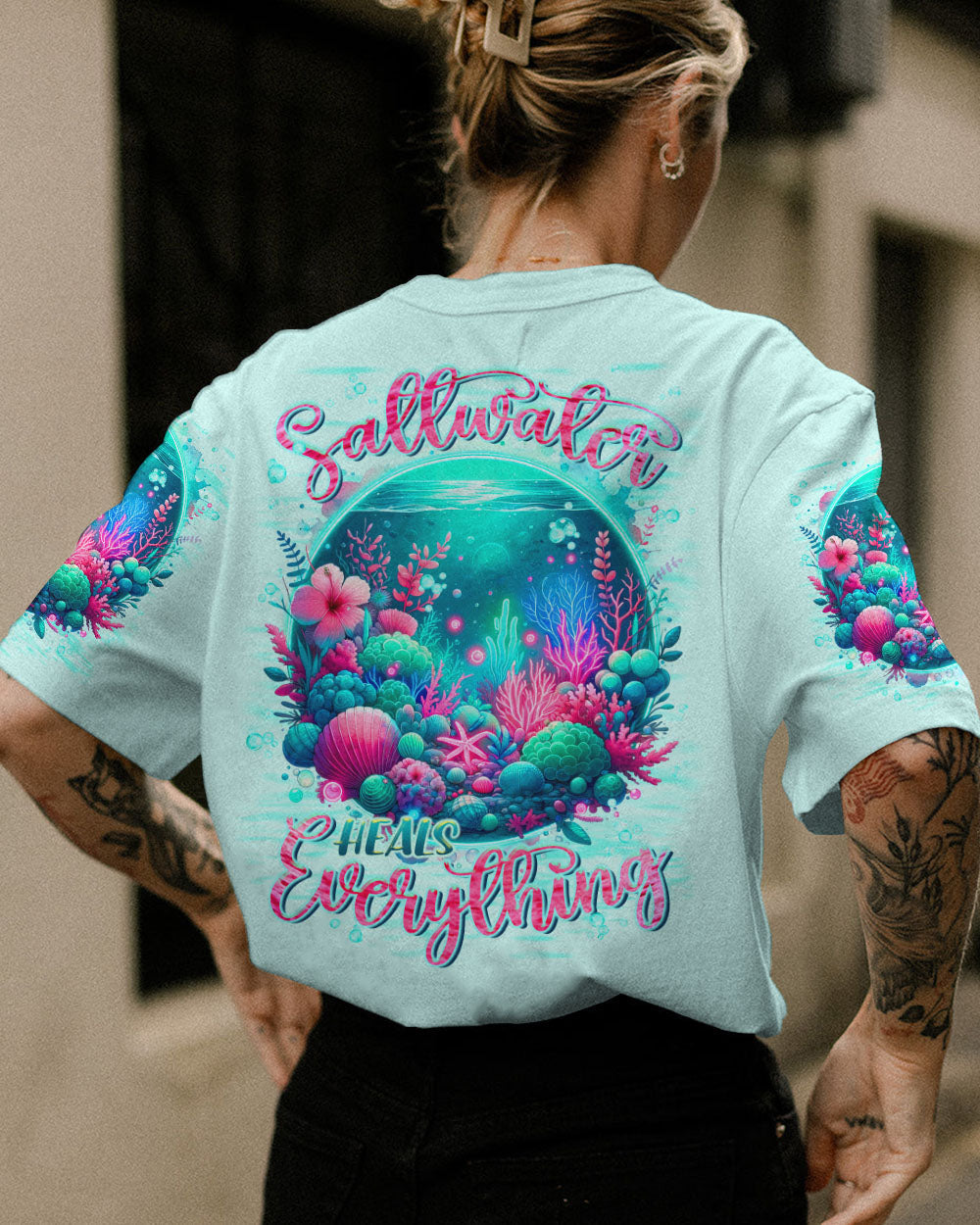 BLISSCORNERS SALTWATER HEALS EVERYTHING UNDERSEA ALL OVER PRINT