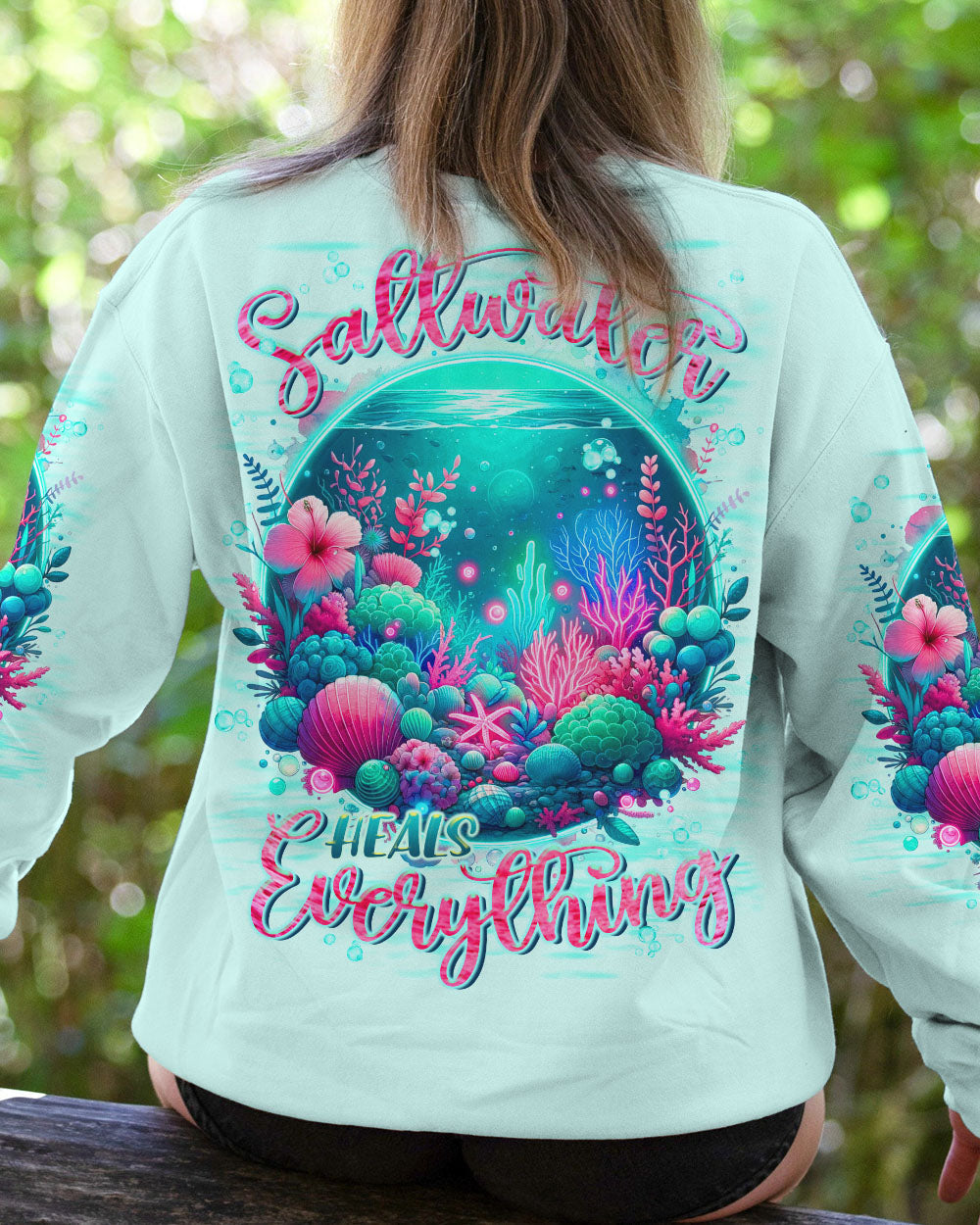 BLISSCORNERS SALTWATER HEALS EVERYTHING UNDERSEA ALL OVER PRINT