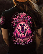 BLISSCORNERS PRETTY IN PINK HUNTING DEER ALL OVER PRINT