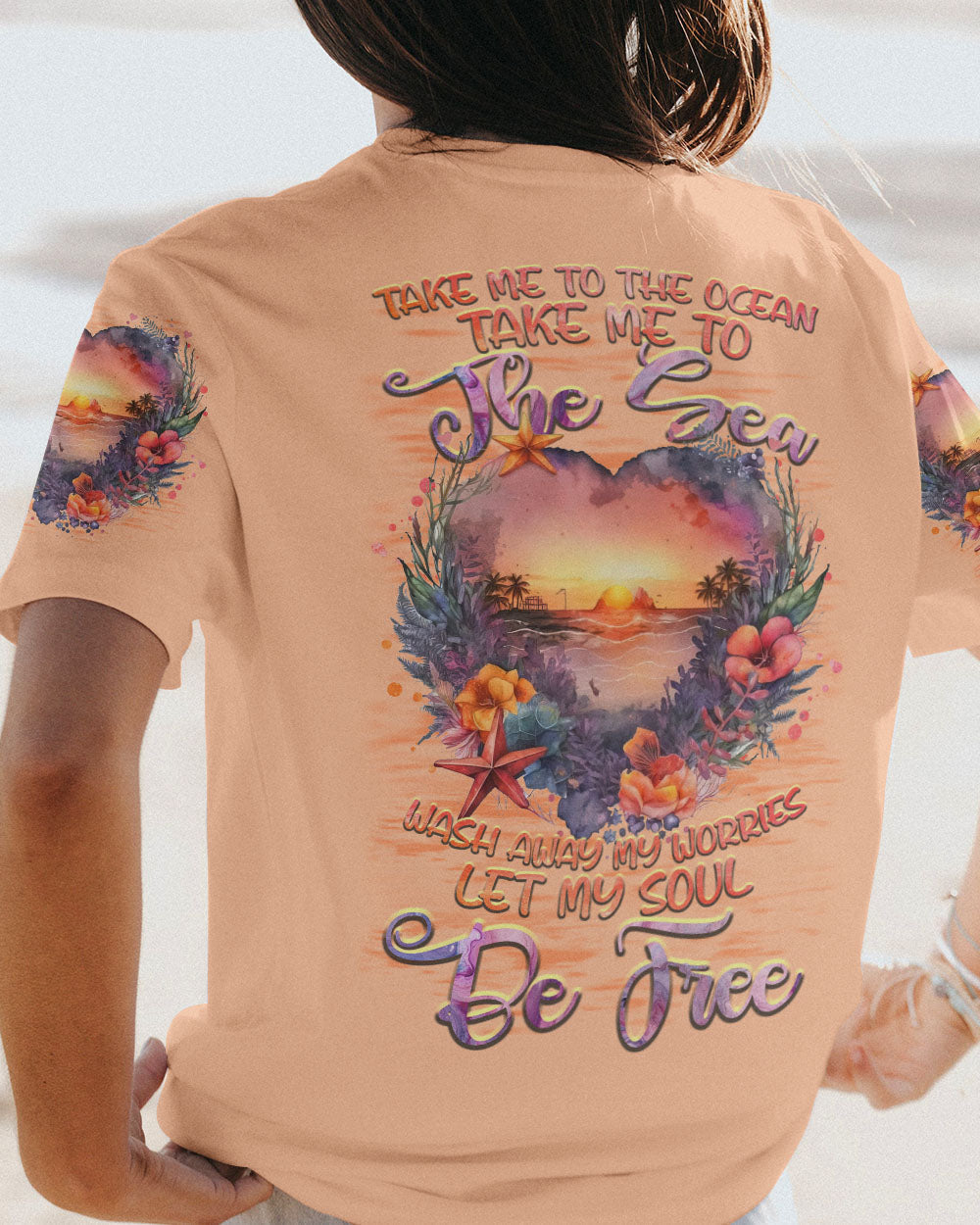 BLISSCORNERS TAKE ME TO THE OCEAN HEART ALL OVER PRINT