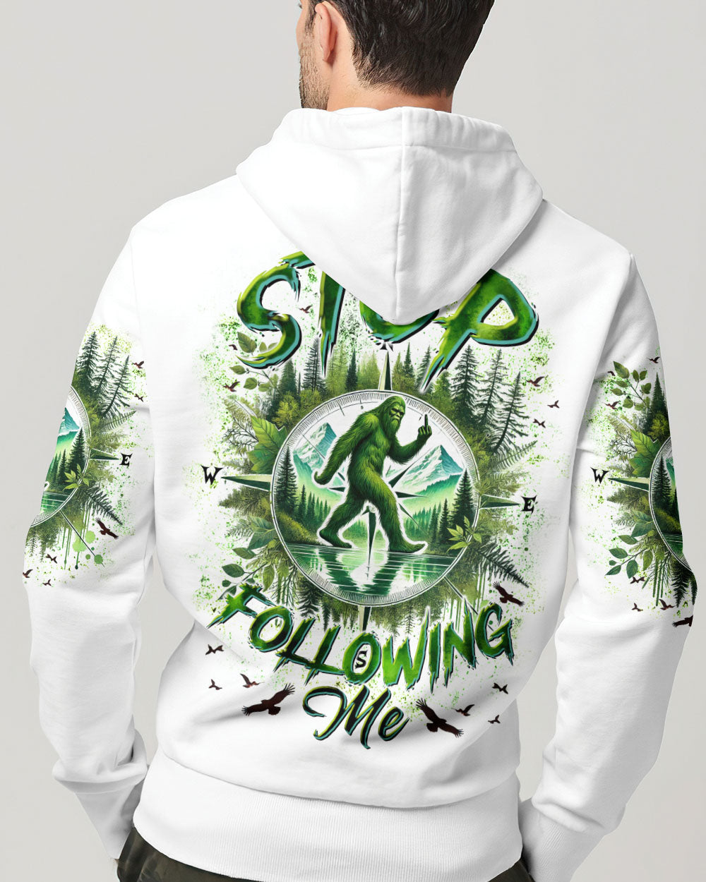 BLISSCORNERS STOP FOLLOWING ME BIGFOOT ALL OVER PRINT