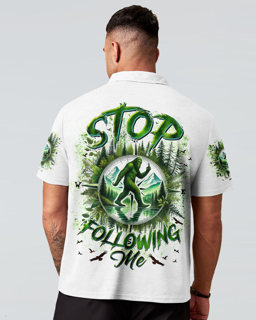 BLISSCORNERS STOP FOLLOWING ME BIGFOOT ALL OVER PRINT