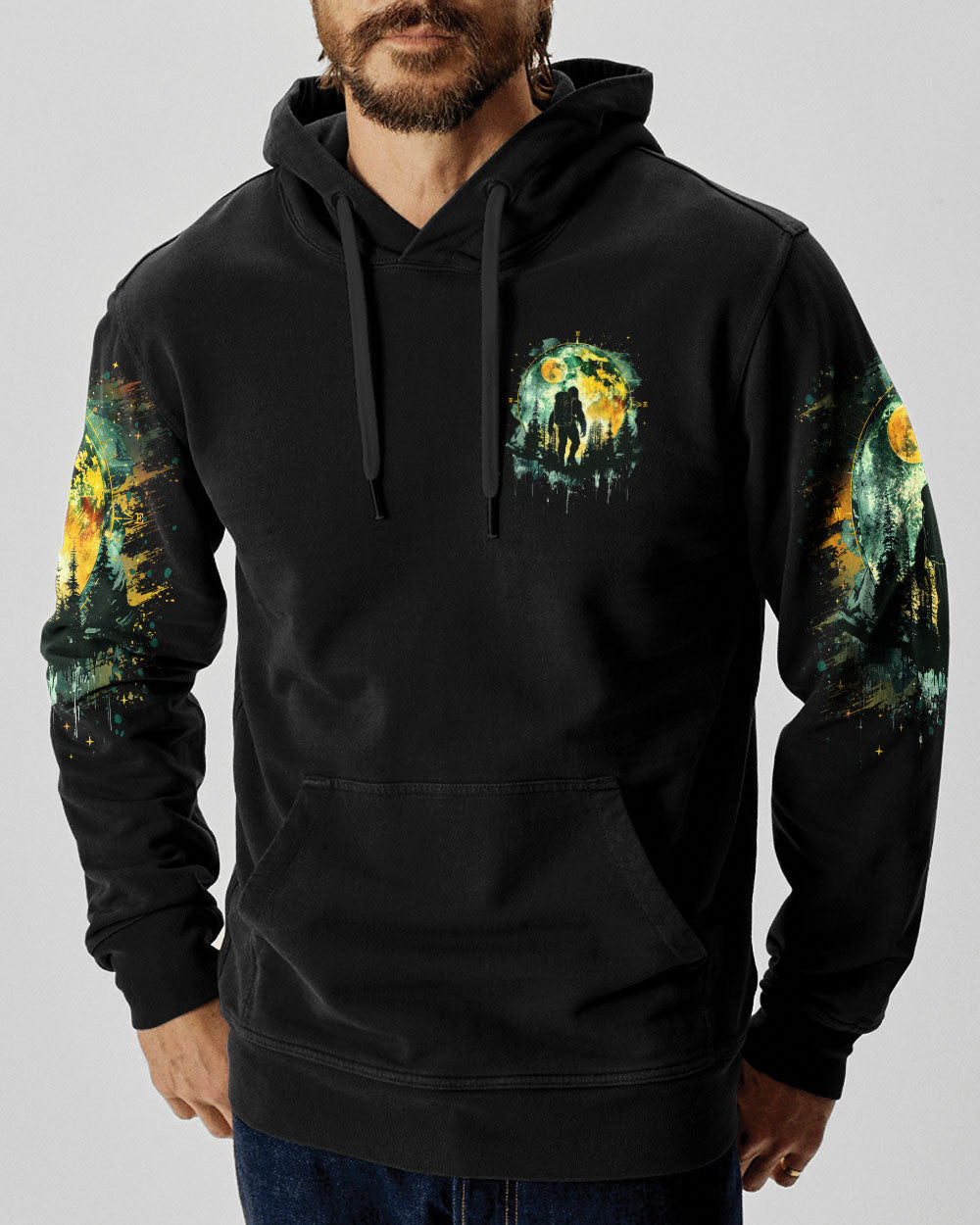 BLISSCORNERS NOT ALL WHO WANDER ARE LOST  BIGFOOT ALL OVER PRINT